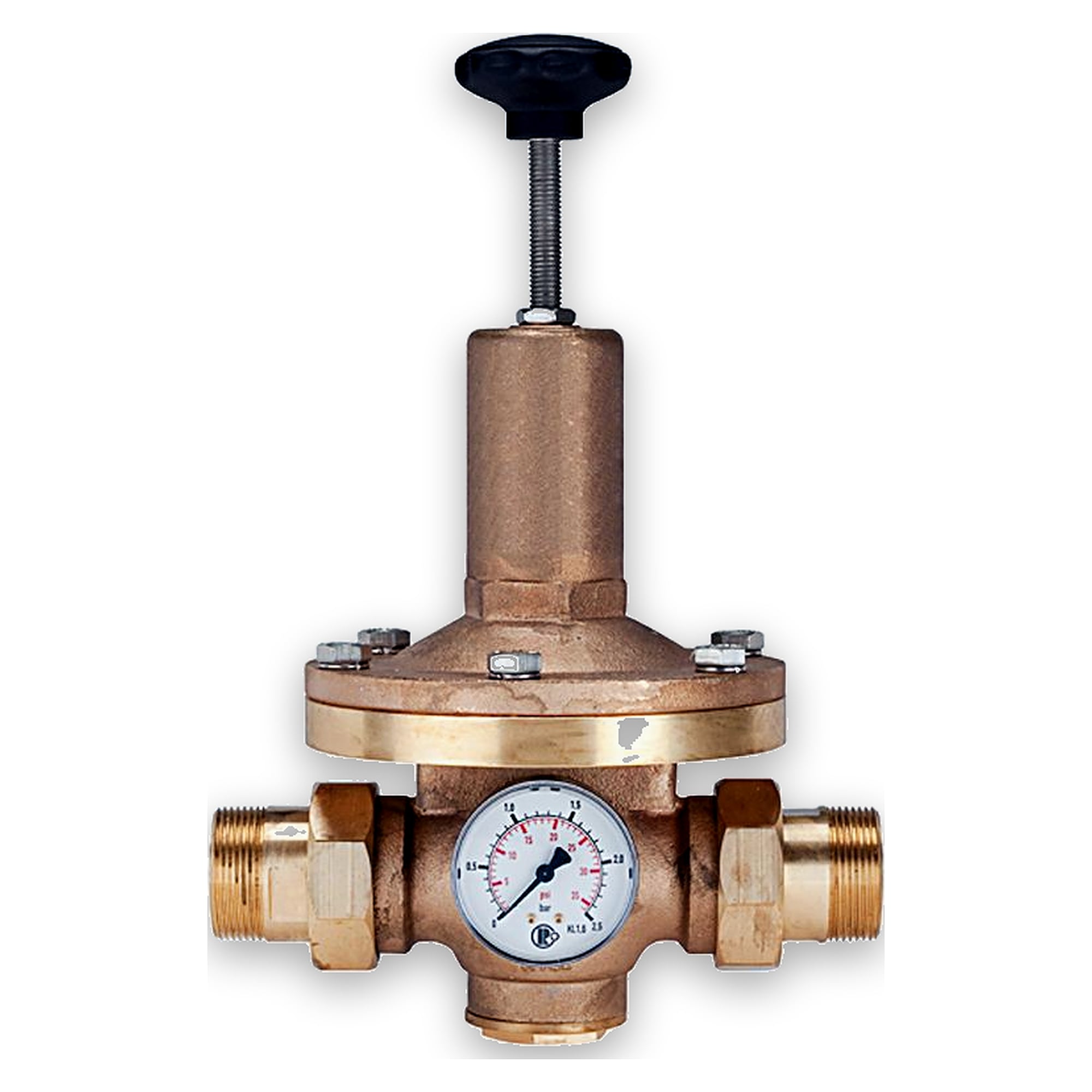 Pressure regulators, gauges, safety valves