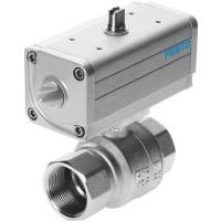 Pneumatically and mechanically driver process and media valves