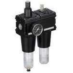 Aventics Unidad de preparacion de aire de 2 piezas, Serie NL6-ACD 0821300877 NL6-ACD-G100-GAU-PNB-HO-40,00-PNB-ON