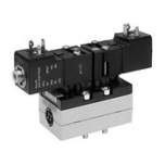 Aventics 5/3-Wegeventil, Serie 581, Größe 2 5812490190 V581-5/3CC-024DC-I2-2CNF-HUX-AA-X-C-T0