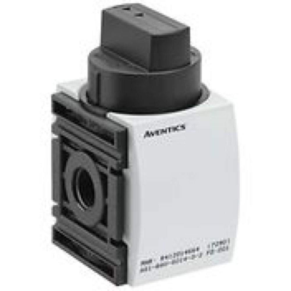 Aventics 3/2-shut-off valve, mechanically operated, Series AS1-BAV R412014742 AS1-BAV-G014-3/2-MAN R-->L