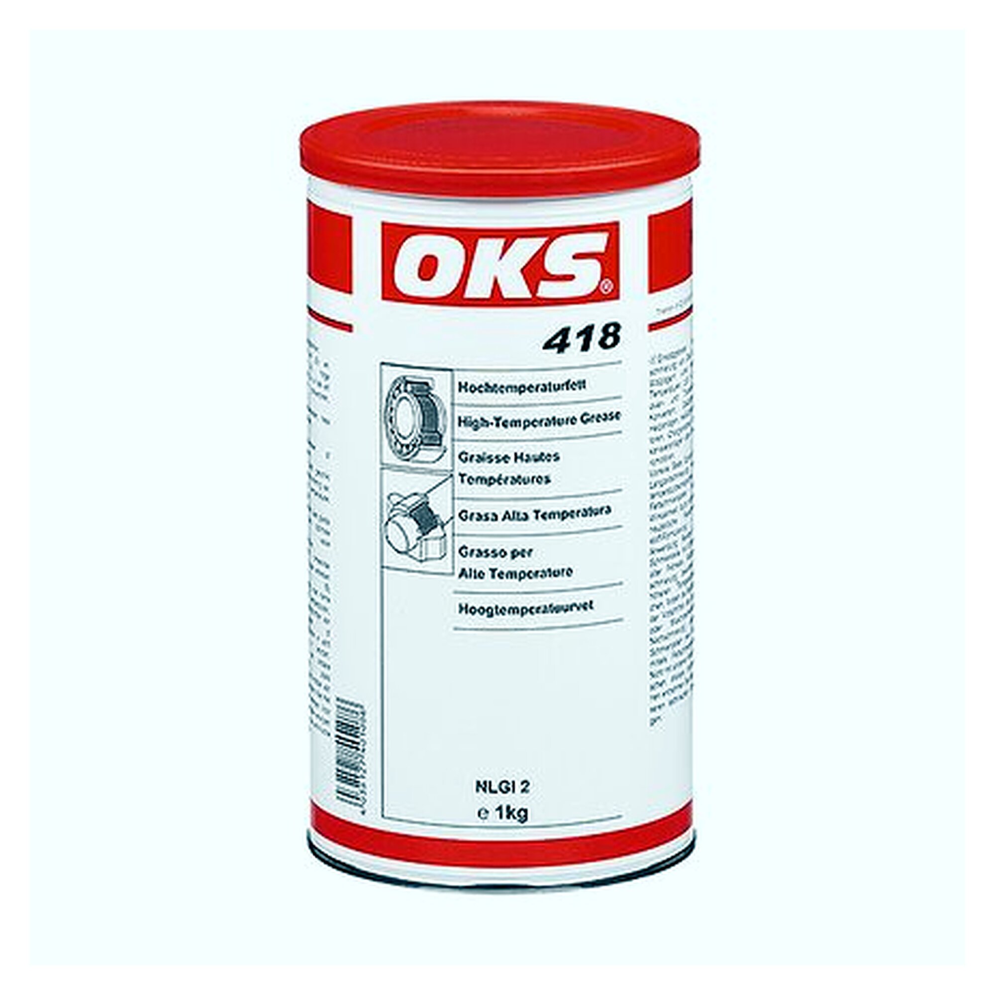 OKS 418, Hochtemperaturfett - 1 kg Dose, Schmierstoff, für Industrie und Instandhaltung