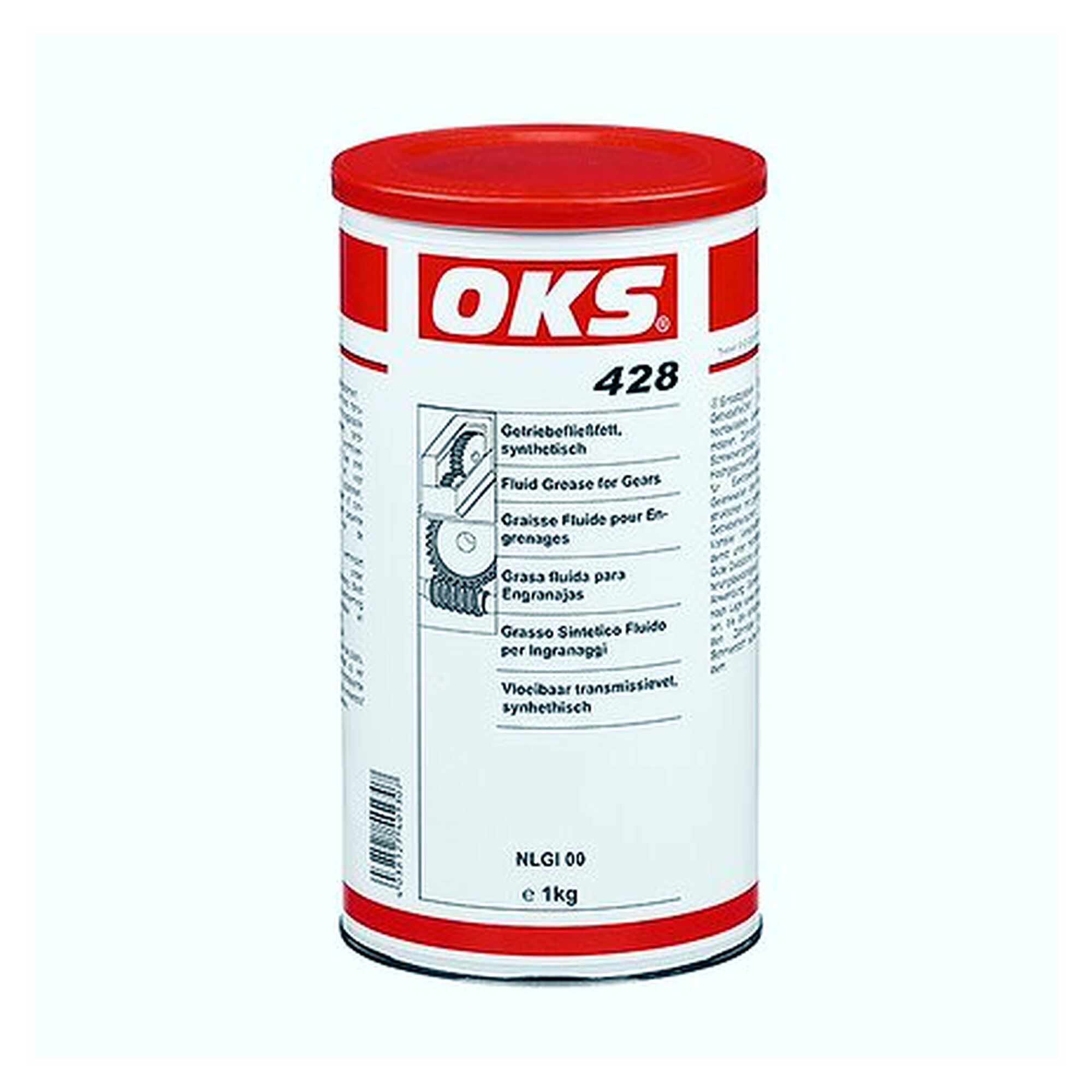 OKS 428, synthetic semi-fluid gear grease - 1 kg can, lubricant for servicing and maintenance