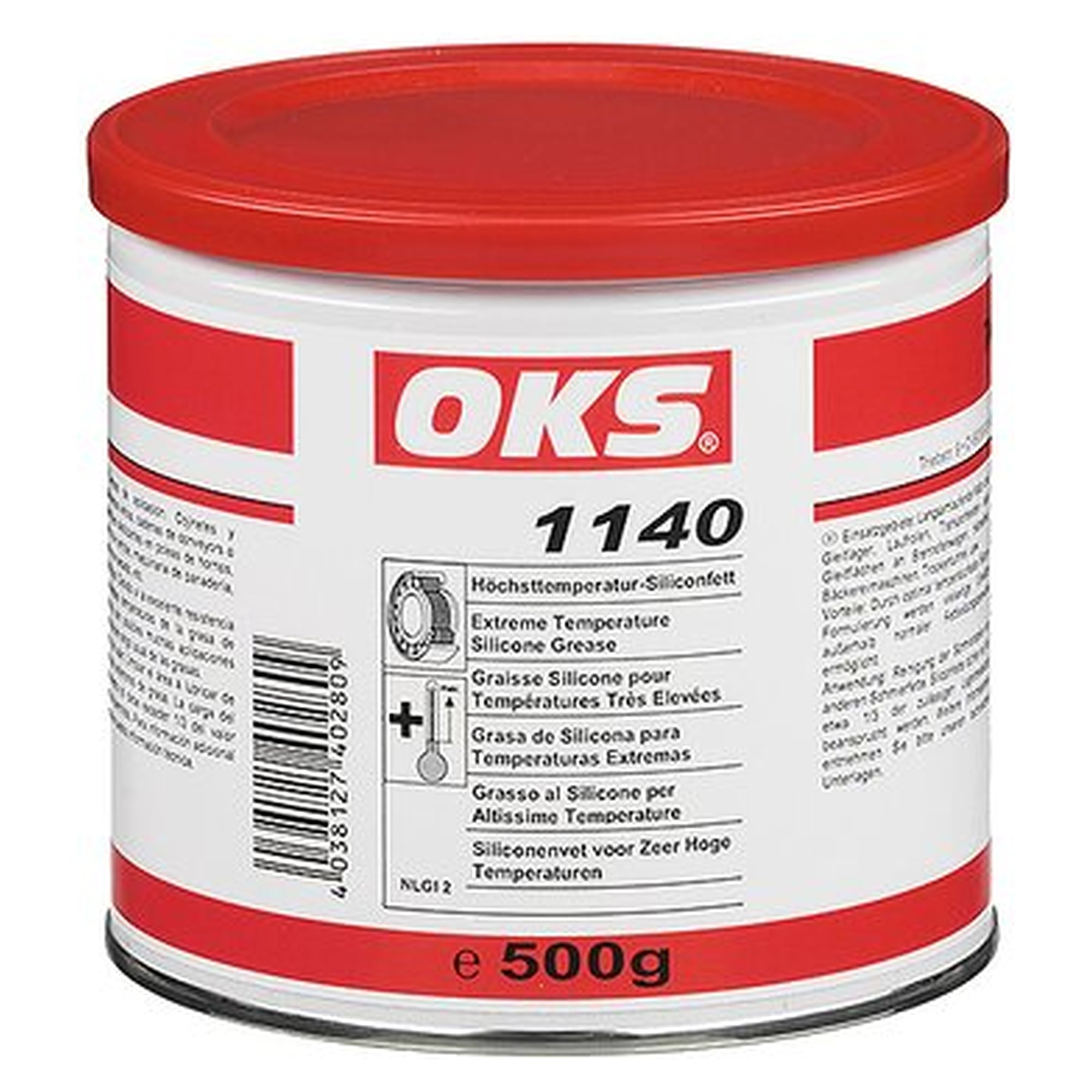 OKS 1140, Höchsttemperatur-Silikonfett - 500 g Dose, Kleb- und Dichtstoff für Reparaturen