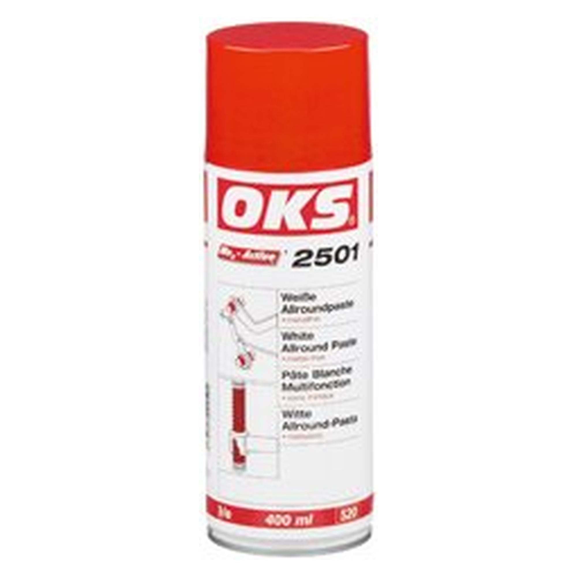 OKS 250/2501 - Weiße Allroundpaste, 400 ml Spraydose, Schmierstoff für Wartung und Instandhaltung
