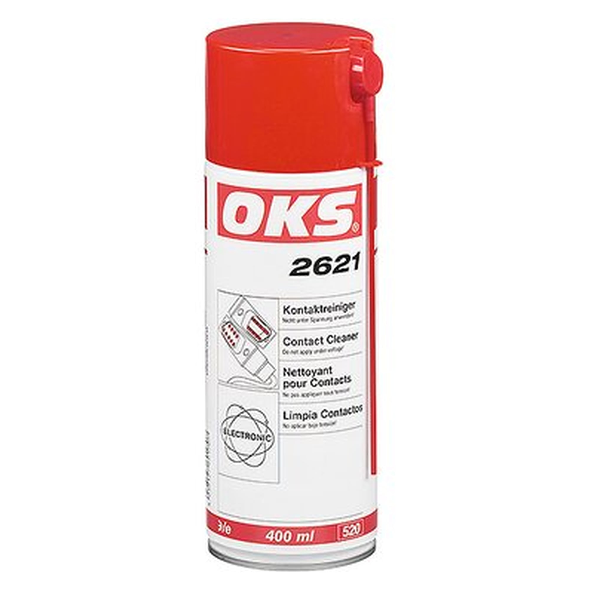 OKS 2621, Kontaktreiniger für Elektrik - 400 ml Spraydose, Entfernung von Oxid- und Abbrandresten