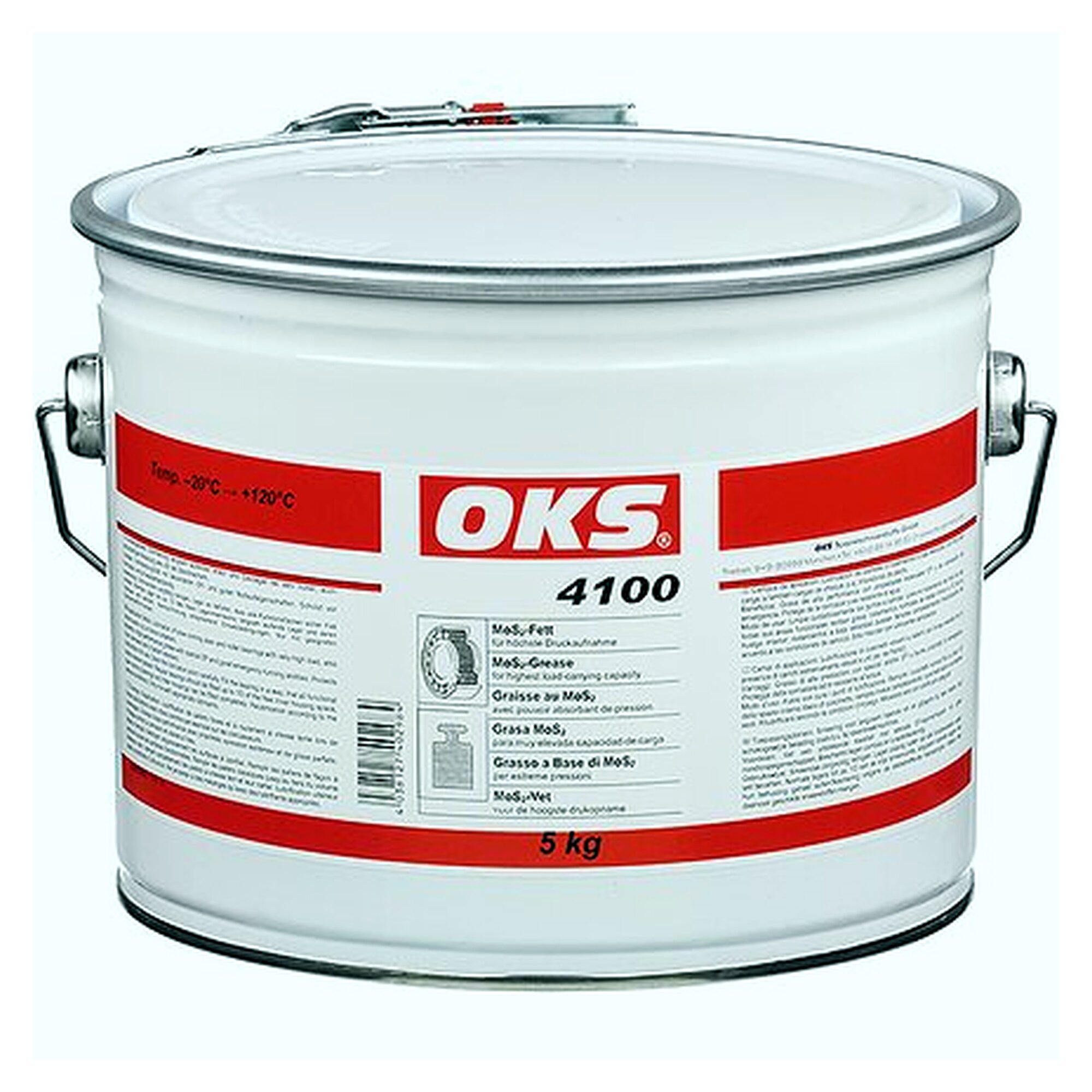 OKS 4100, MoS2-extreme pressure grease - 5 kg pail, lubricant for servicing and maintenance