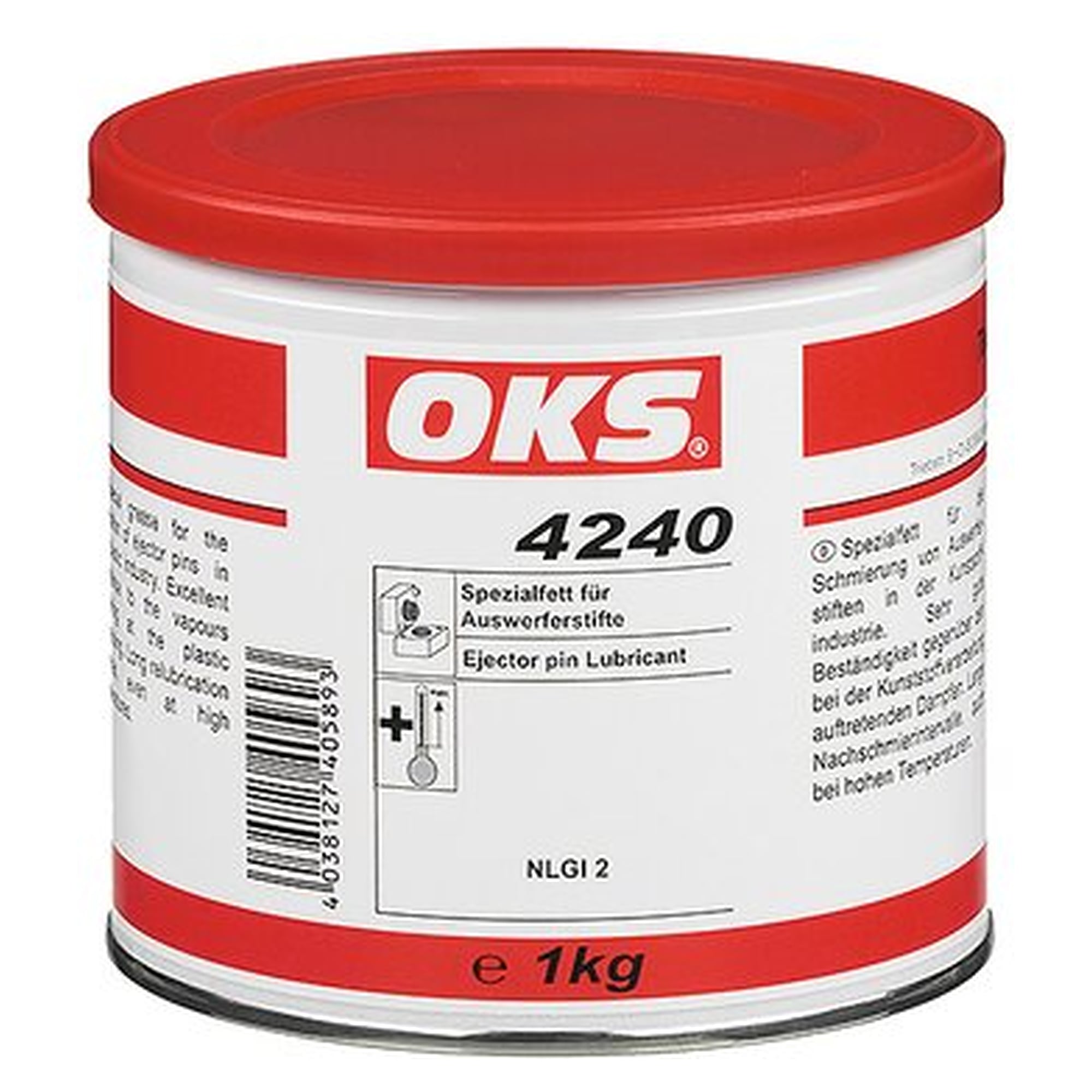 OKS 4240, Spezialfett für Auswerferstifte - 1 kg Dose, Schmierstoff für Wartung und Instandhaltung