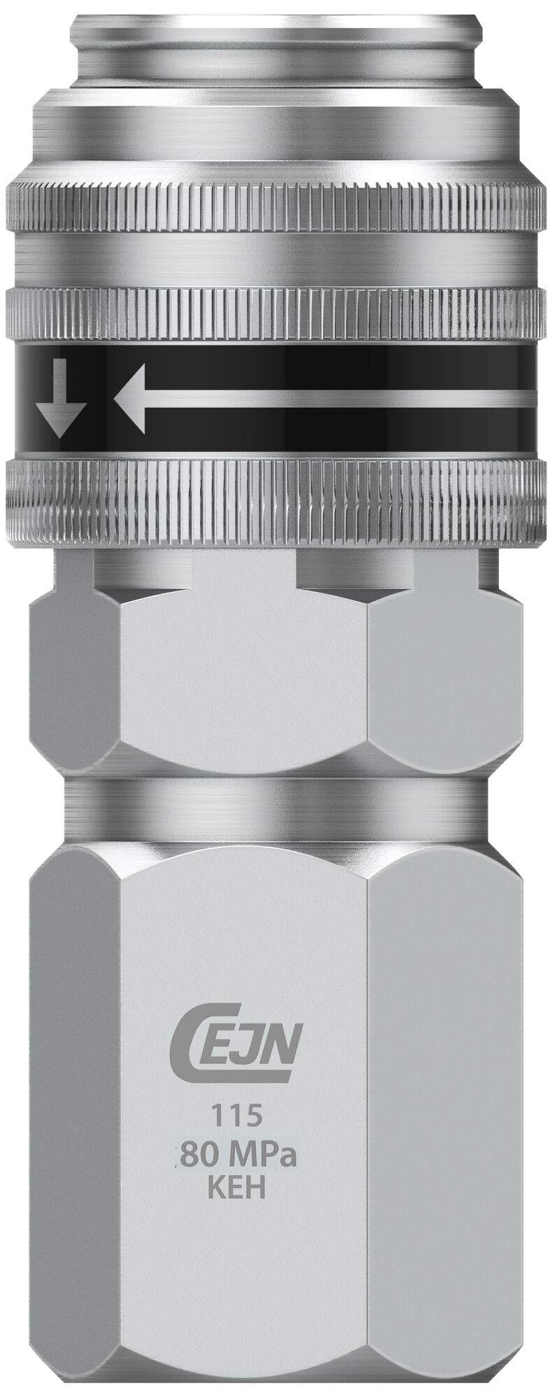 Flat-face quick coupling, female thread NPT 1/4", DN 4 mm, 80 MPa, hardened steel - Cejn 101152402