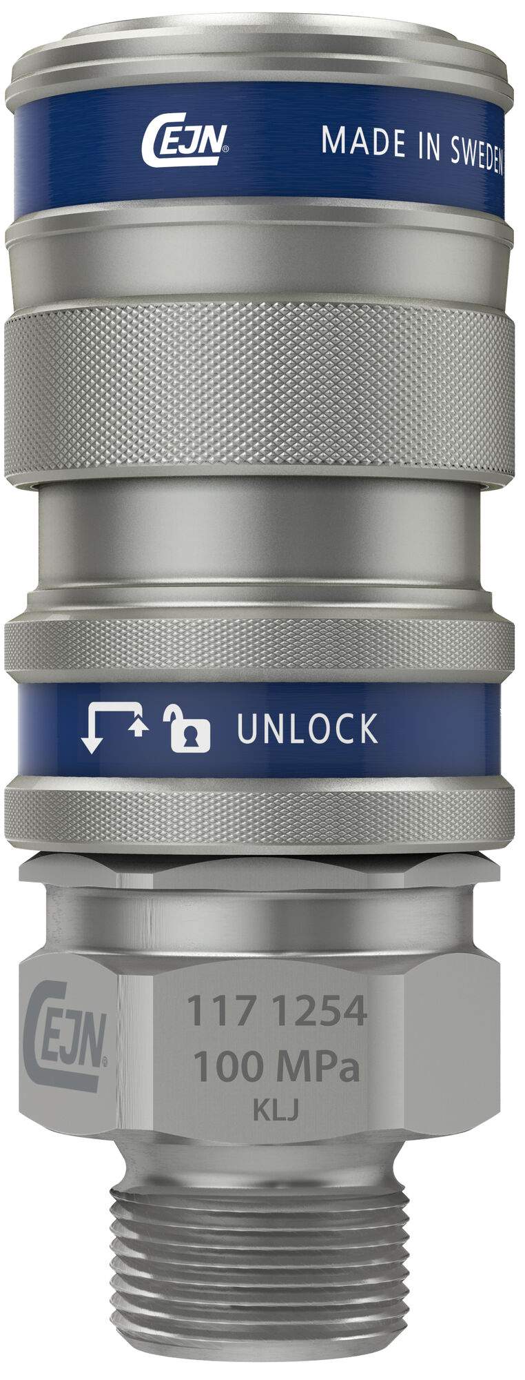 Schnellverschlusskupplung Serie 117, Außengewinde G 3/8", 100 MPa, gehärteter Stahl - Cejn 101171254