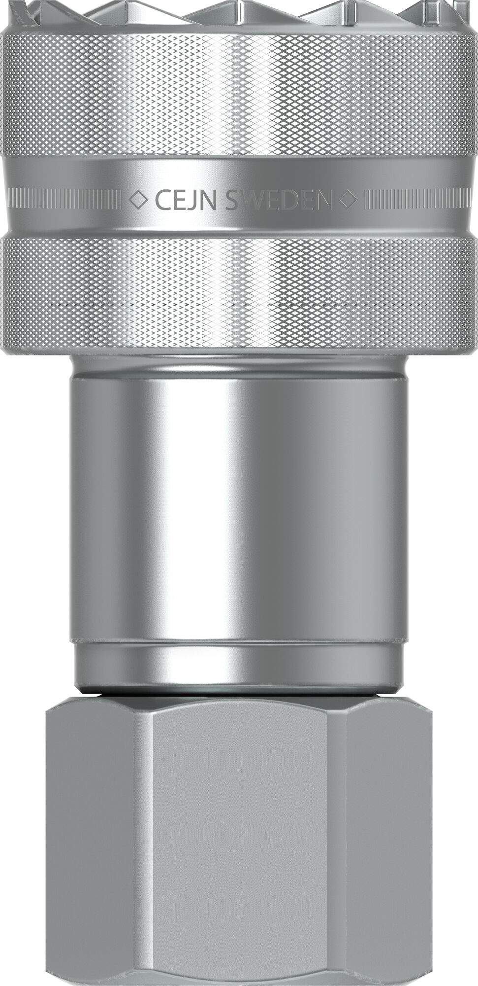 Screw-to-connect coupling with teeth lock, female thread NPT 1/4", DN 6.3 mm, 72 MPa, steel - Cejn 102321442