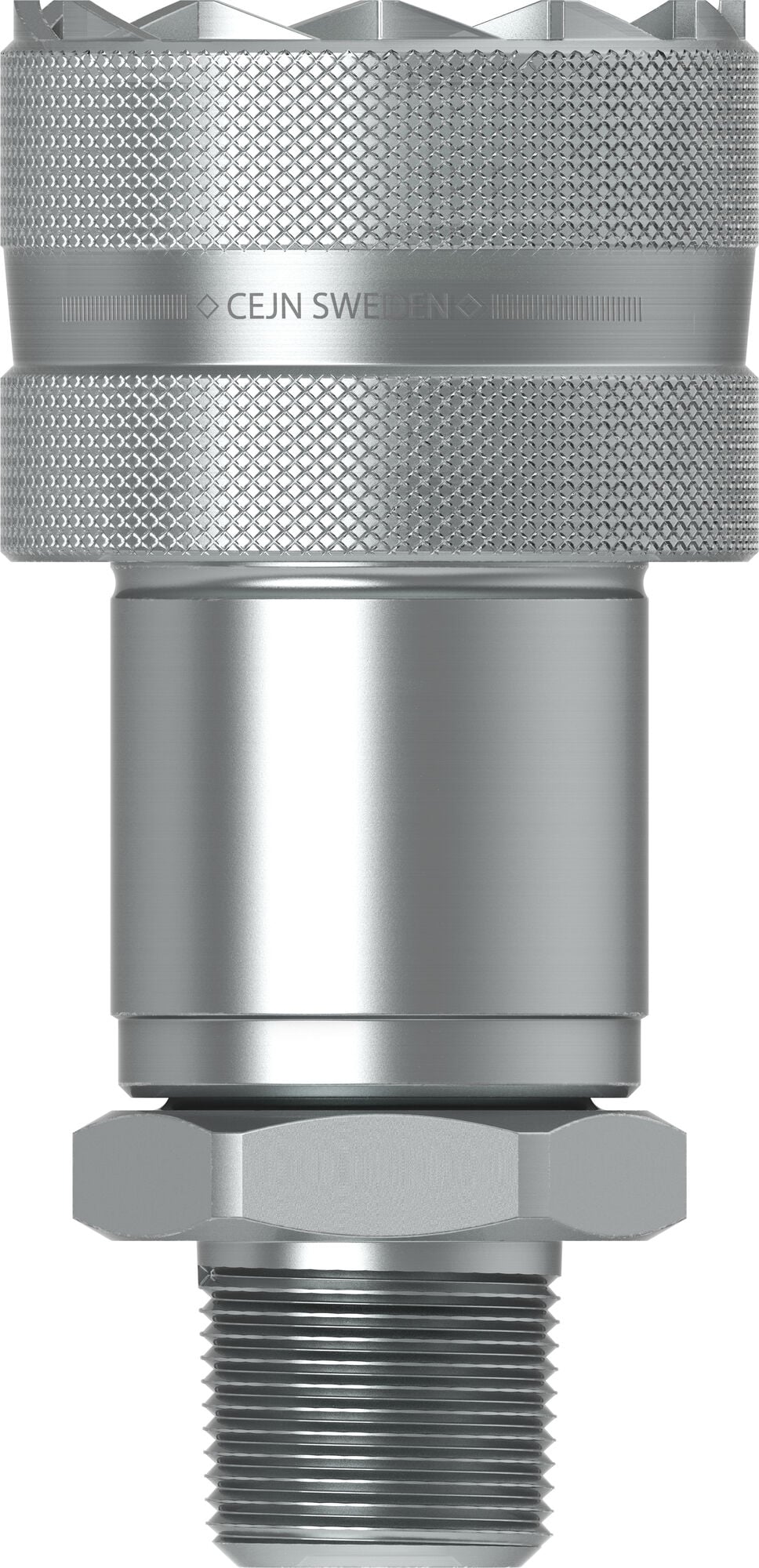 Screw-to-connect coupling with teeth lock, male thread NPT 1/4", DN 6.3 mm, 72 MPa, steel - Cejn 102321492