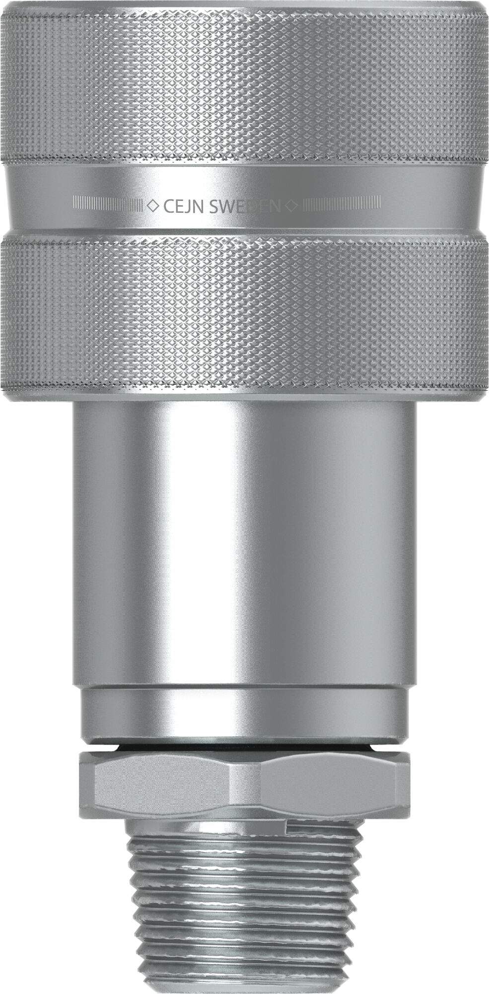Schraubkupplung mit Kegelventil, Außengewinde 3/8 Zoll NPT, DN 10 mm, 72 MPa, Stahl - Cejn 102321494