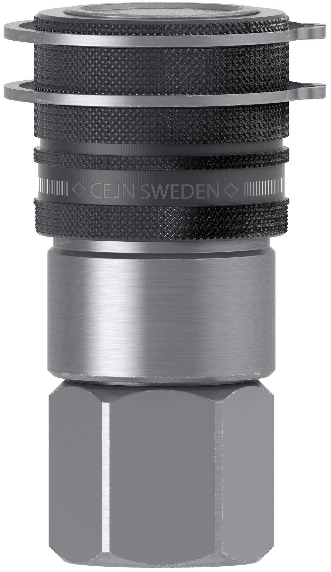 Panel mount coupling, female thread, G 1/4" (BSP), DN 6.3, 500 bar, steel - Cejn 102651282