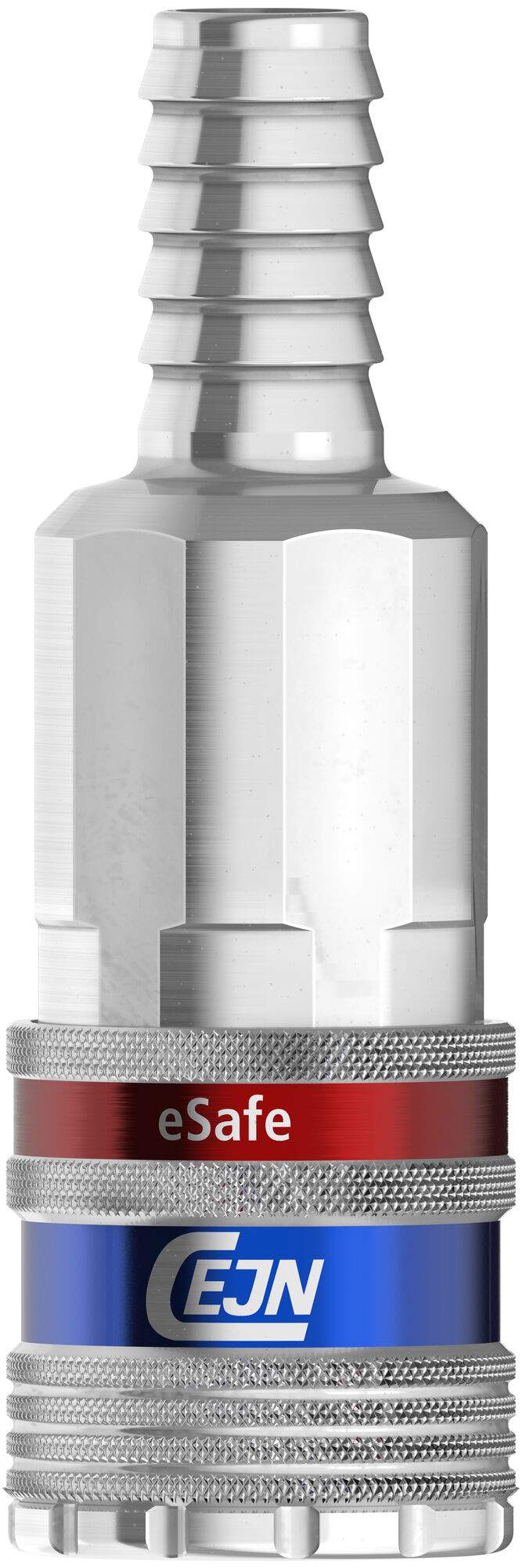 eSafe vented safety coupling ISO 6150 B 5.3 mm, hose connection 10.0 mm, 1000 l/min, steel - Cejn 103102004