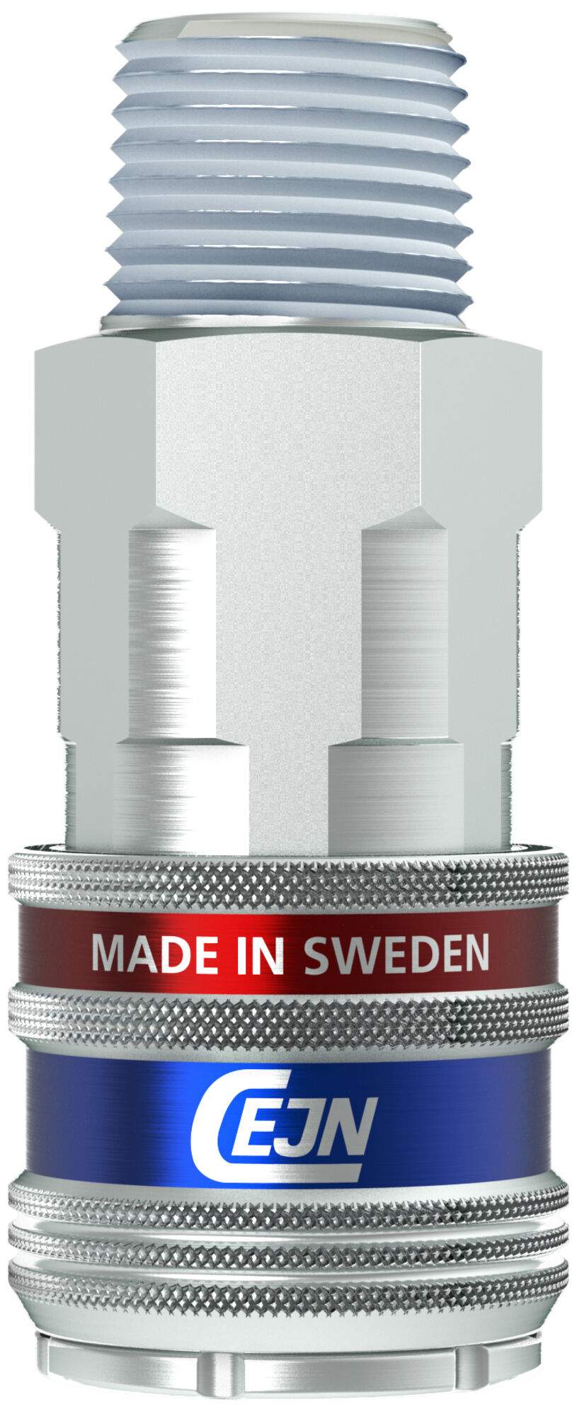 eSafe vented safety coupling Asian standard 7.5 mm, male thread R 3/8", 1950 l/min, steel - Cejn 103152154