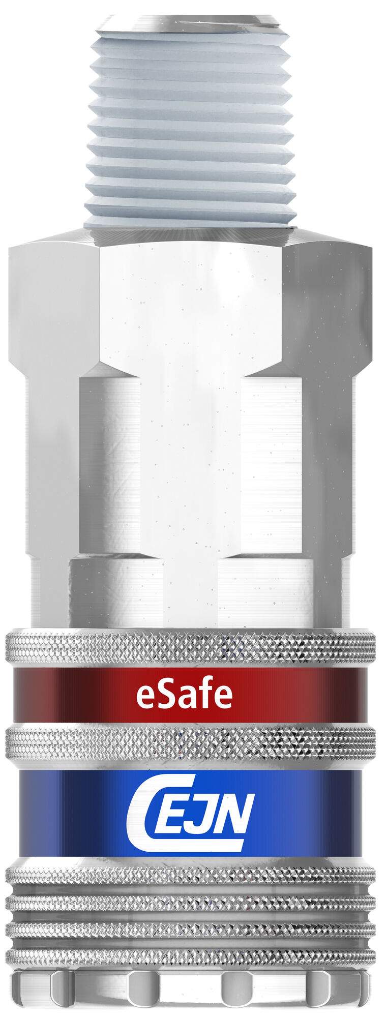 eSafe vented safety coupling eurostandard 7.4 mm, male thread NPT 3/8", 2250 l/min, steel - Cejn 103202454