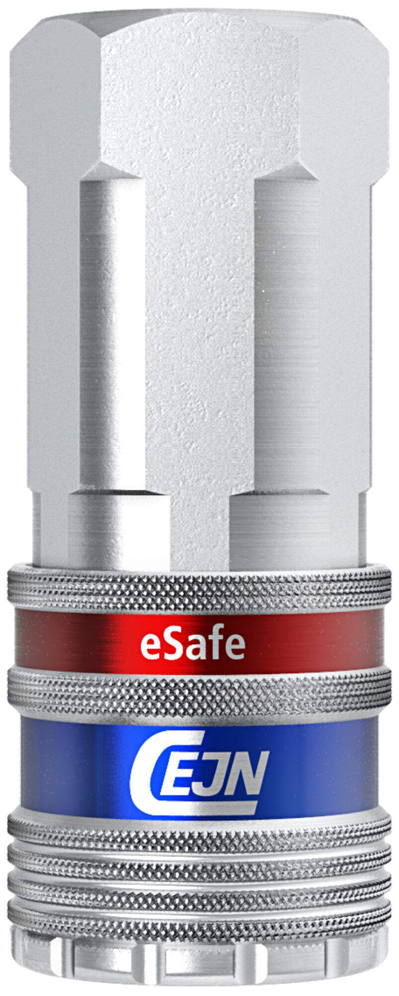 eSafe vented safety coupling eurostandard 7.4 mm, female thread NPT 1/4", 2250 l/min, steel - Cejn 103202402