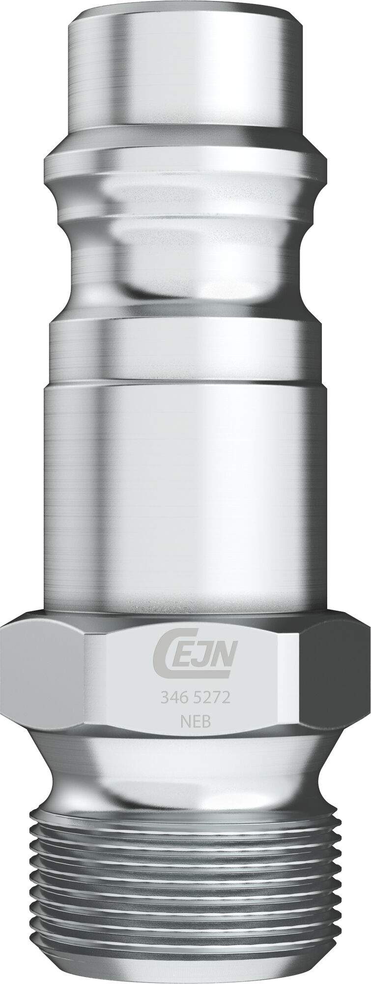 Nippel Atemluft Serie 346, Außengewinde G 1/4 Zoll, 800 l/min, Edelstahl AISI 316 - Cejn 103465272