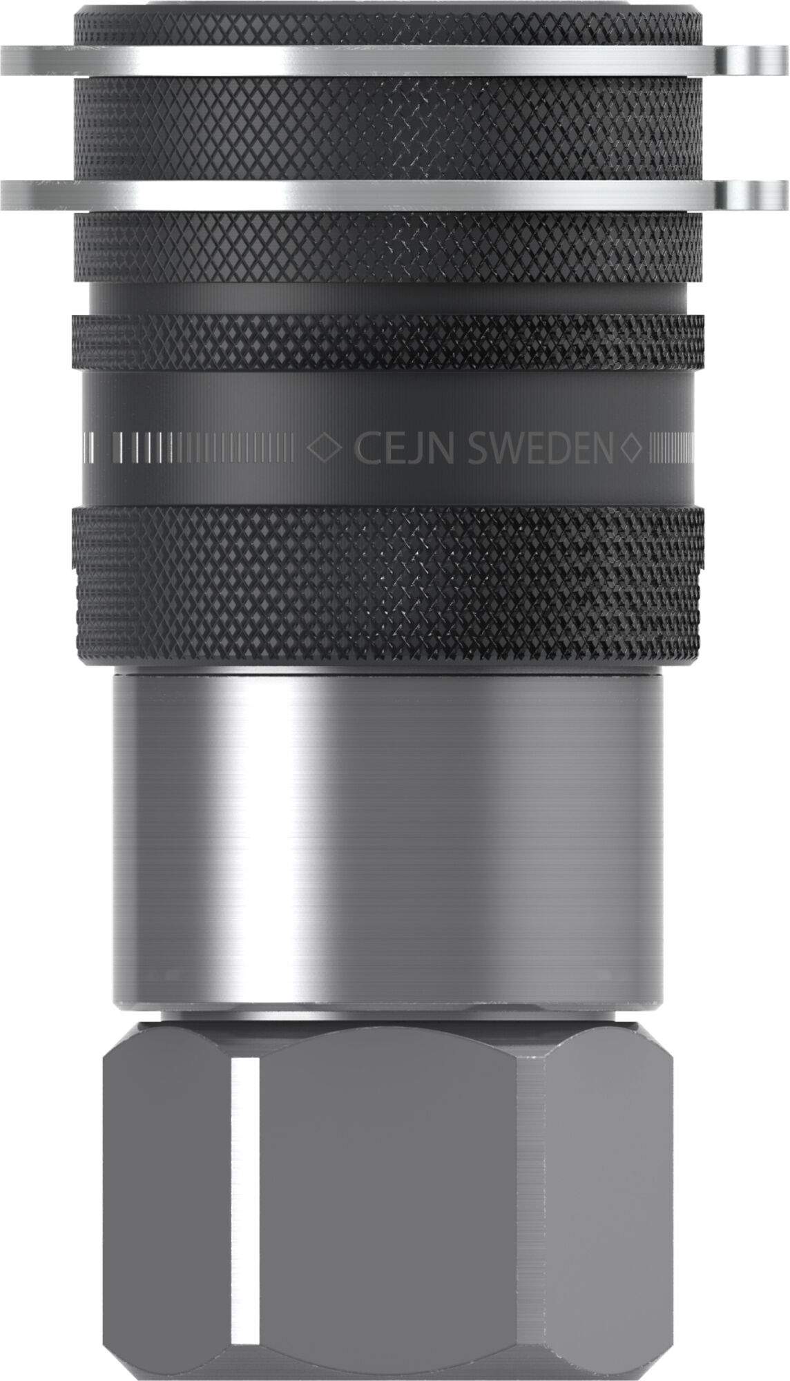 Panel mount coupling, female thread, G 3/8" (BSP), DN 10, 400 bar, steel - Cejn 103651284