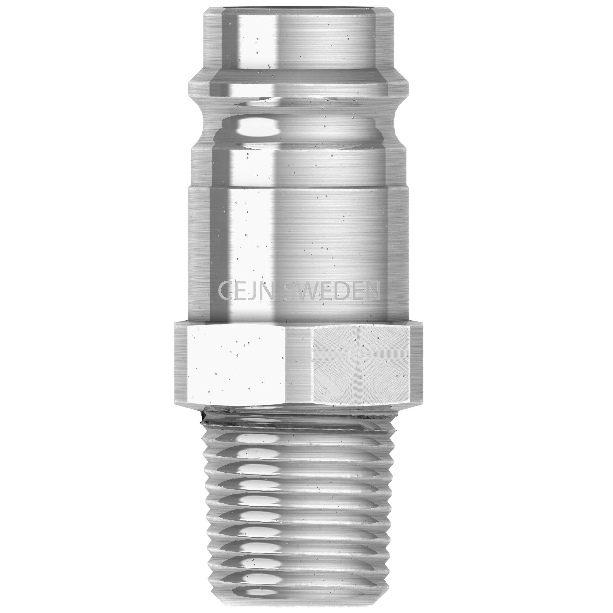Nippel Eurostandard 10,4 mm, Außengewinde R 3/8", 4000 l/min, Stahl - Cejn 104105154