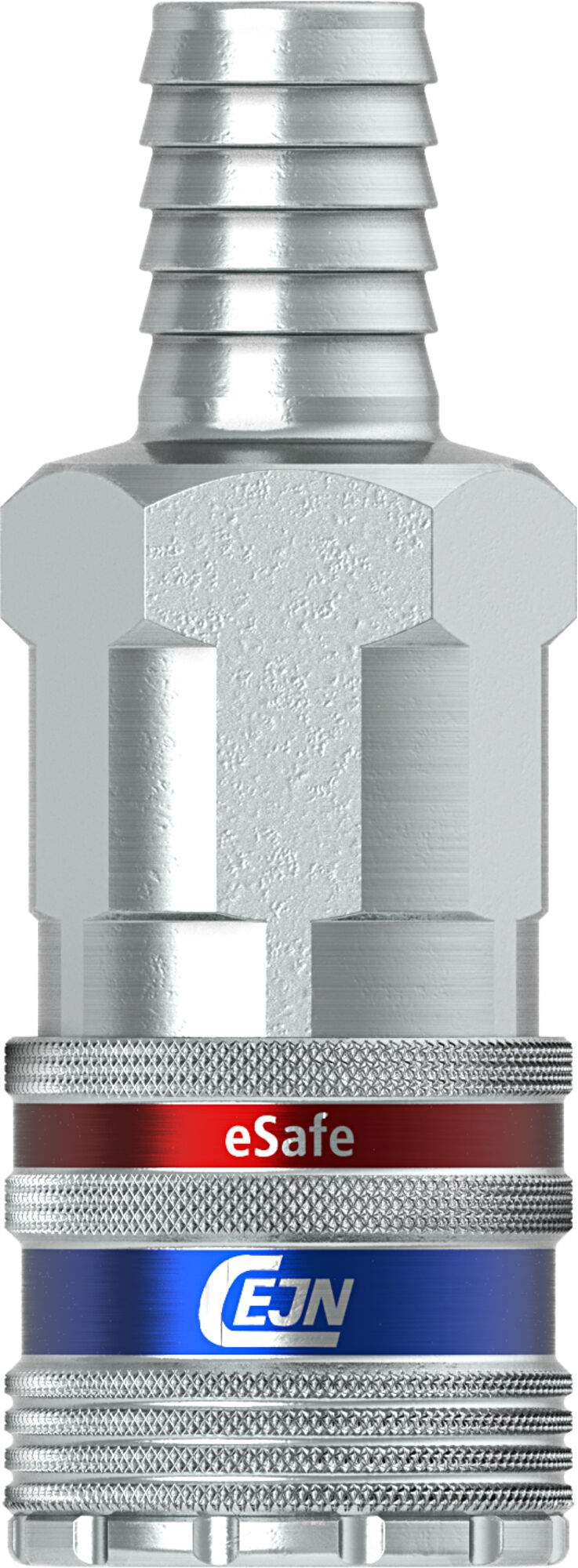 eSafe vented safety coupling ISO 6150 B 8.2 mm, hose connection 10.0 mm, 2500 l/min, steel - Cejn 104302004