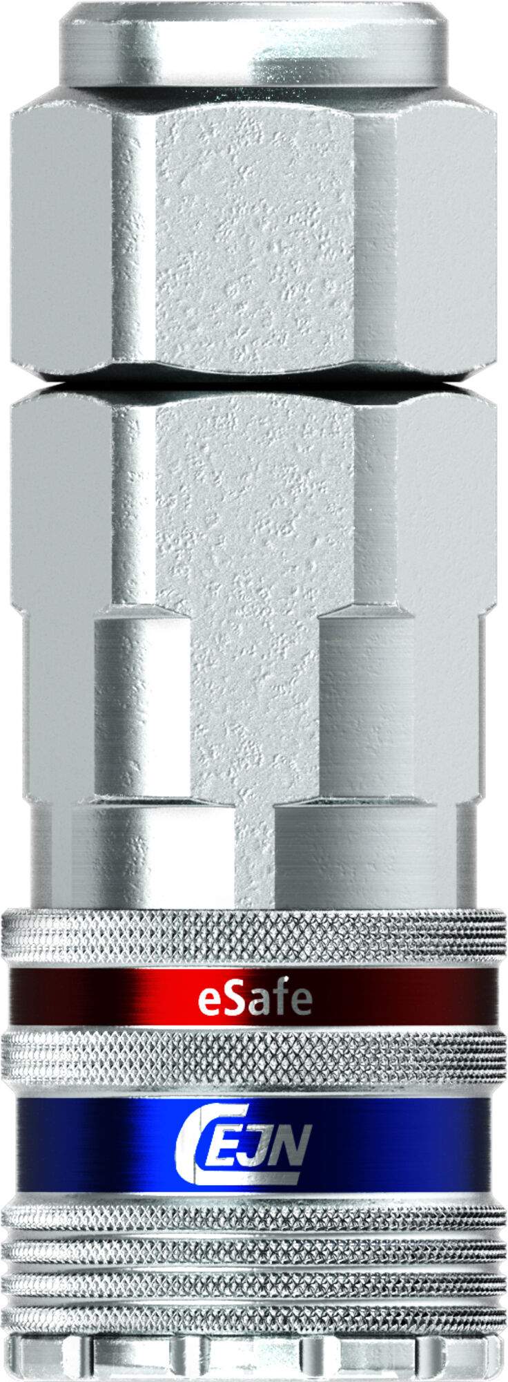 eSafe vented safety coupling ISO 6150 B 8.2 mm, Stream-Line connection 11 x 16 mm, 2500 l/min - Cejn 104302066
