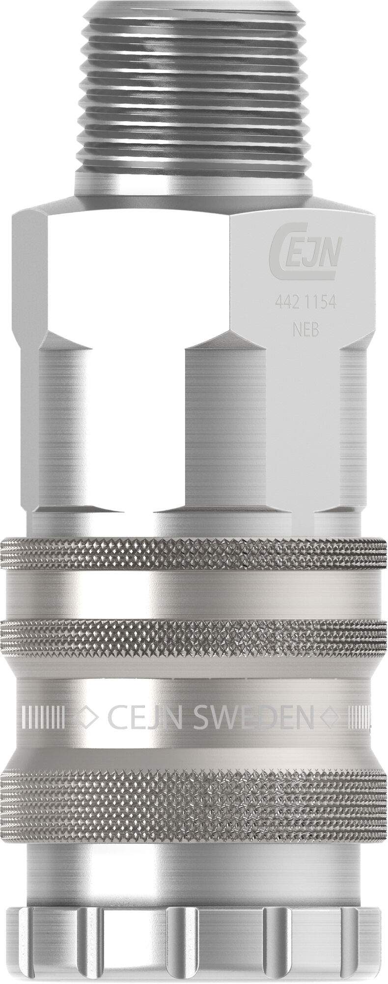 Schnellverschlusskupplung Serie 442, Außengewinde R 1/2", 3950 l/min, Stahl - Cejn 104421155