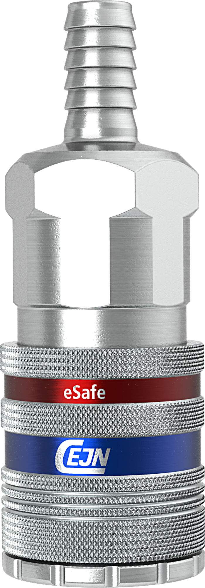 eSafe vented safety coupling ISO 6150 B 11 mm, hose connection 13.0 mm, 4050 l/min, steel - Cejn 105502005
