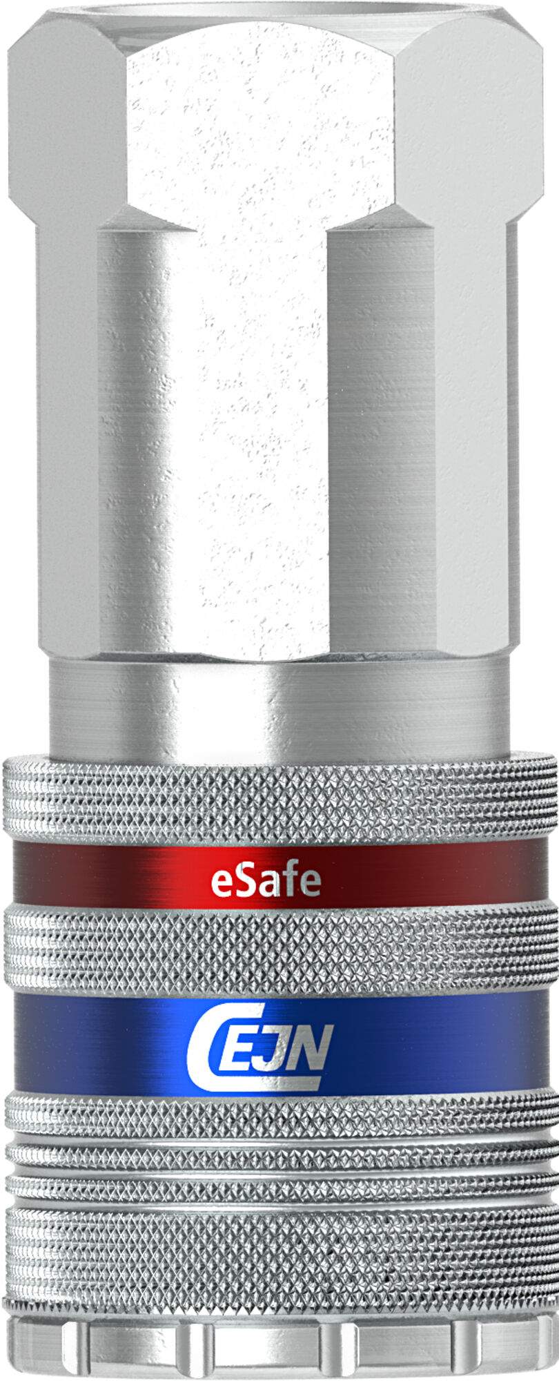 eSafe vented safety coupling ISO 6150 B 11 mm, female thread NPT 1/2", 4050 l/min, steel - Cejn 105502405