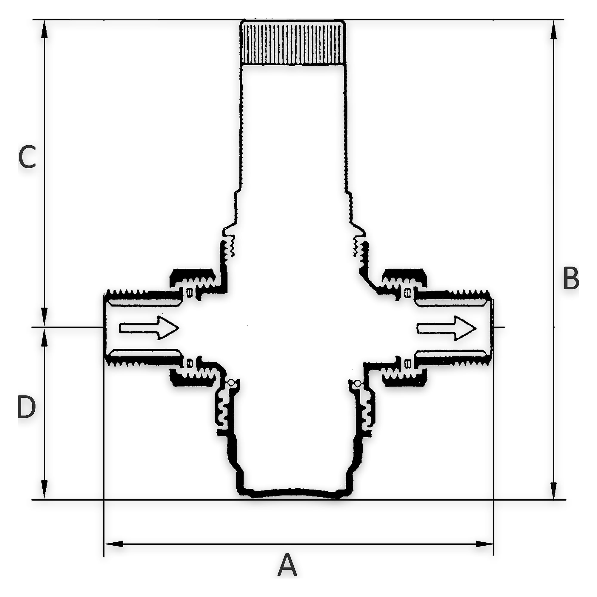 Pressure regulator for water, pressure gauge, R 2, 0.2 - 2 bar - Riegler 101338
