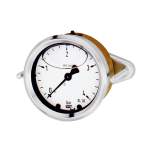 Riegler 102280.Glycerine pressure gauge, triangle front ring, G 1/4, 0 - 2.5 bar