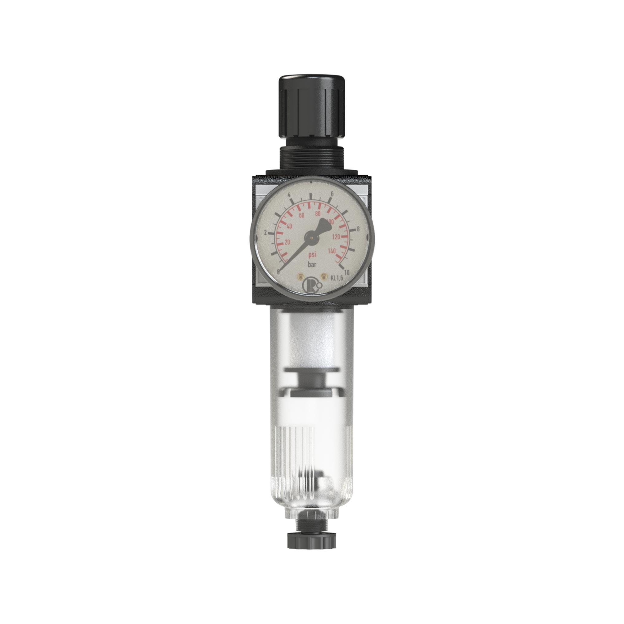 Filter regulator »multifix«, 5 µm, Size 1, G 3/8, 0.1 - 3 bar - Riegler 100472