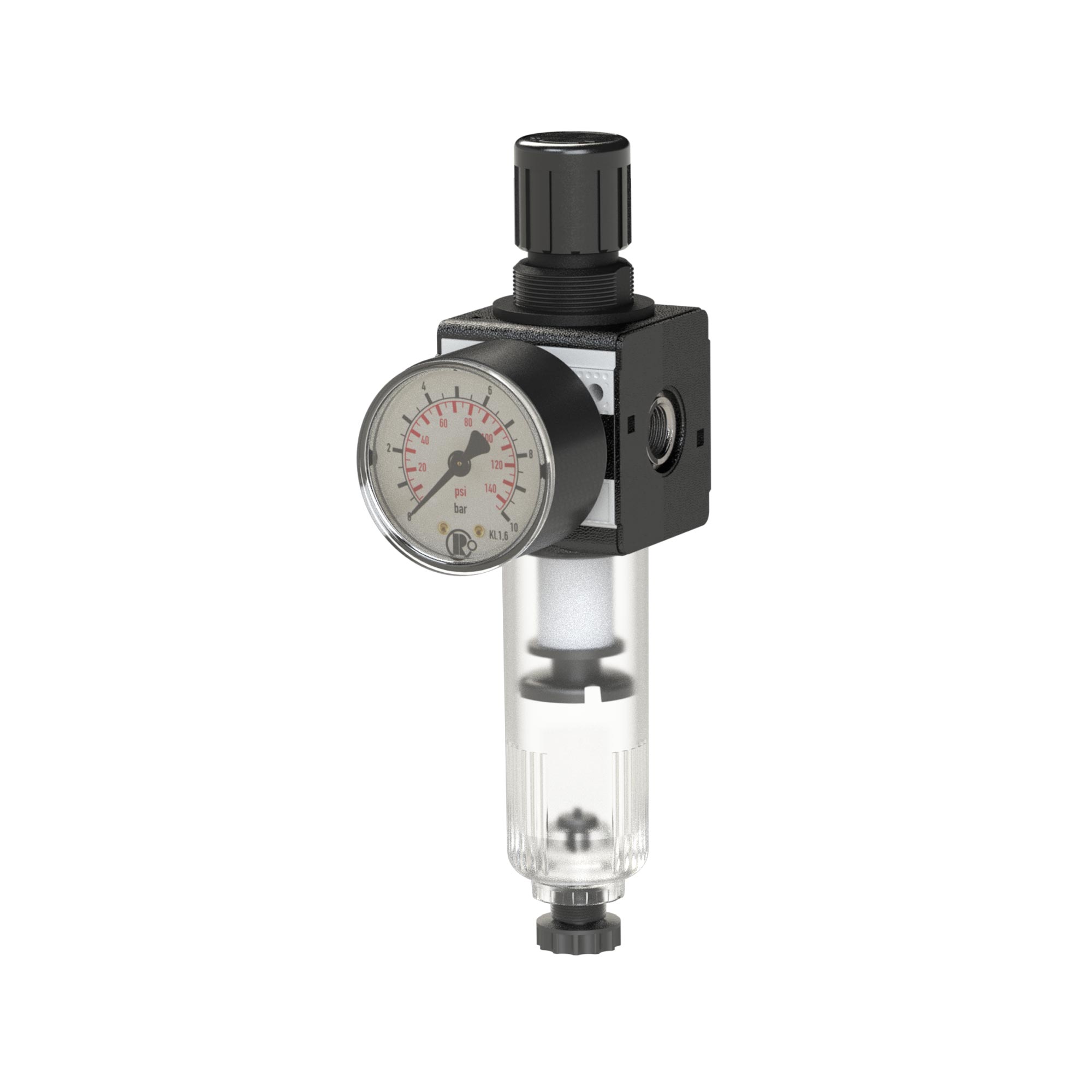 Filter regulator »multifix«, 5 µm, Size 3, G 1/2, 0.5 - 16 bar - Riegler 100479