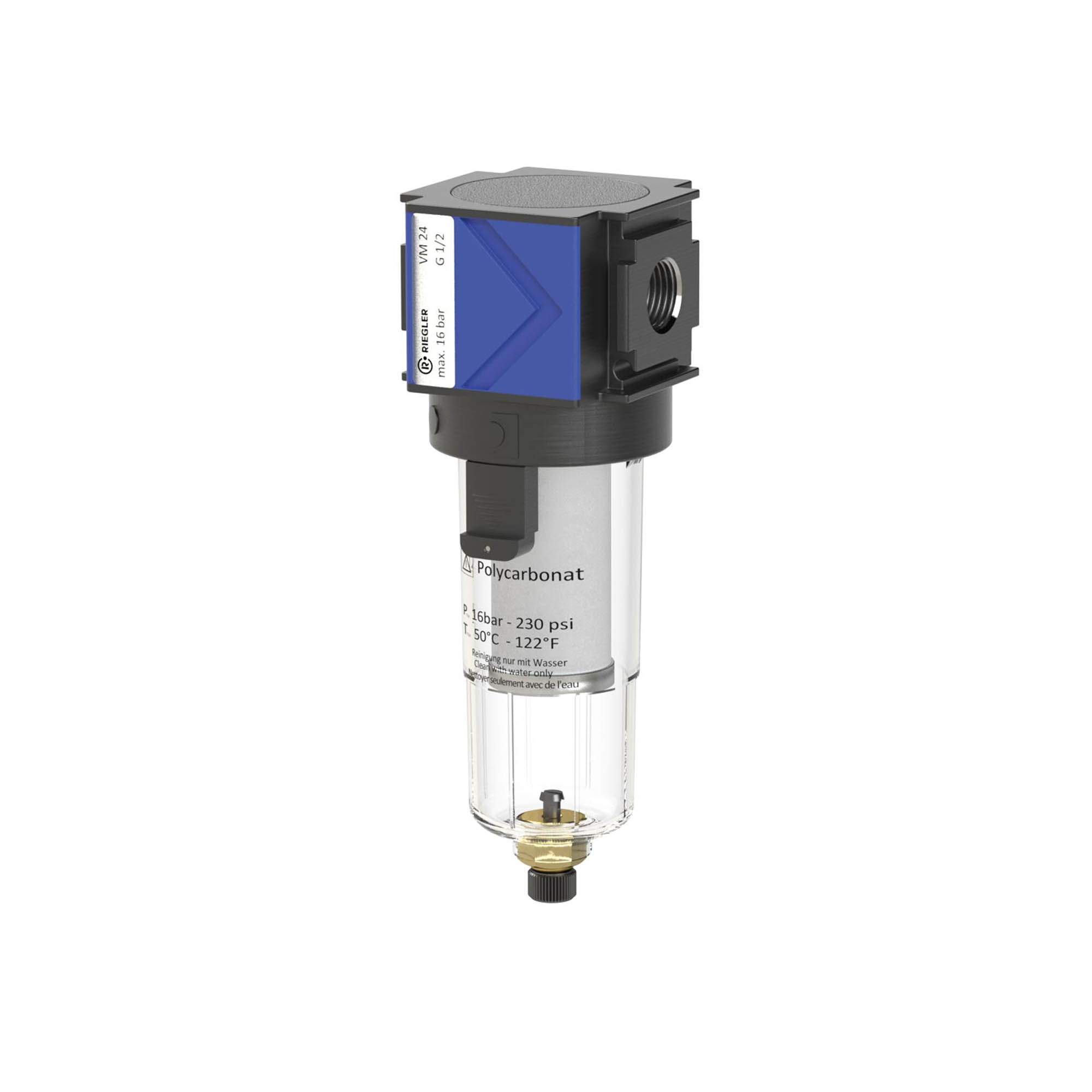 Mikrofilter »variobloc«, mit PC-Behälter, 0,01 µm - Riegler K2244