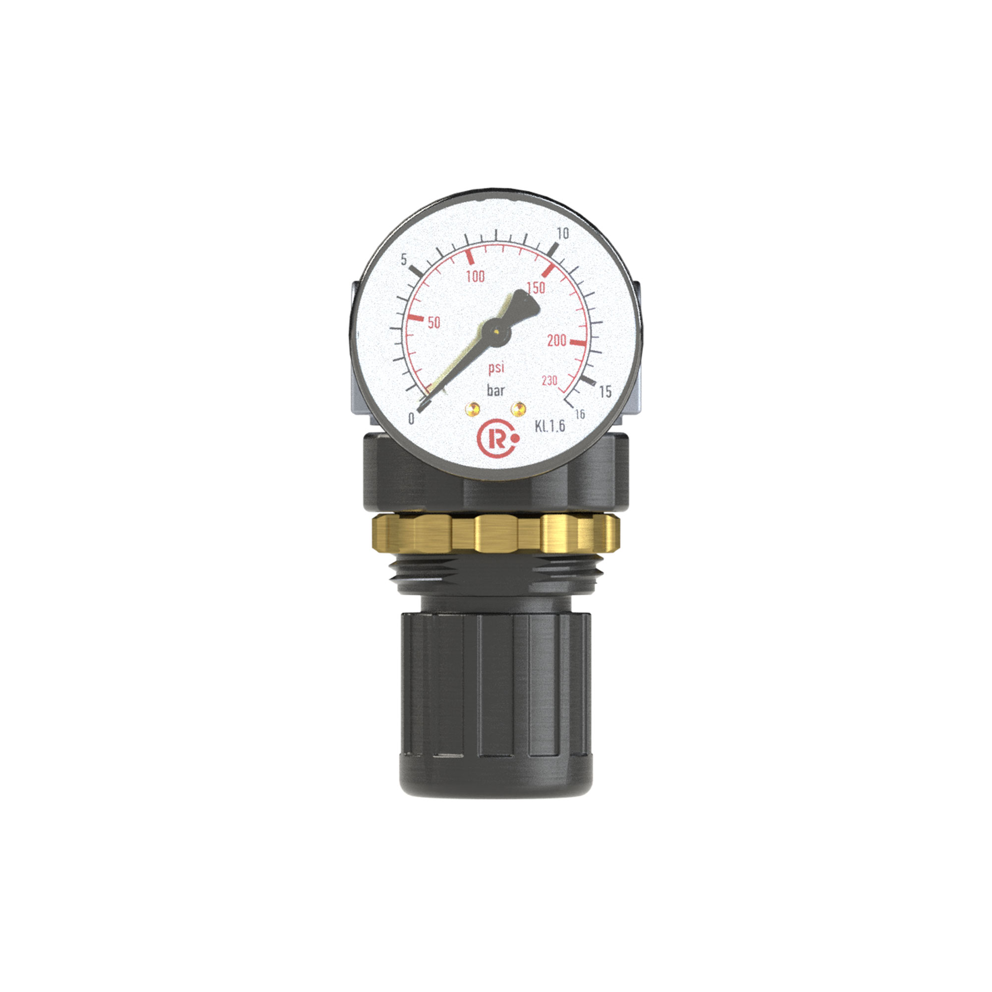 Druckregler »Standard-mini«, Schalttafelmutter, G 1/4, 0,2-6 bar - Riegler 100777