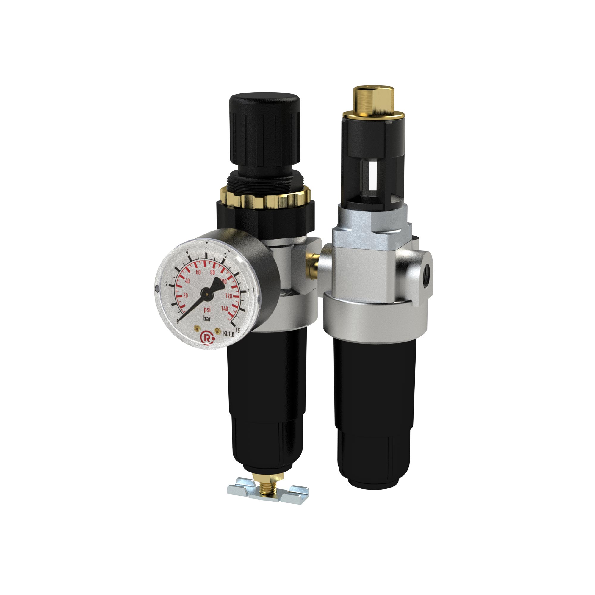 Wartungseinheit 2-tlg. »Standard-mini« mit Metallbehälter - Riegler K2227