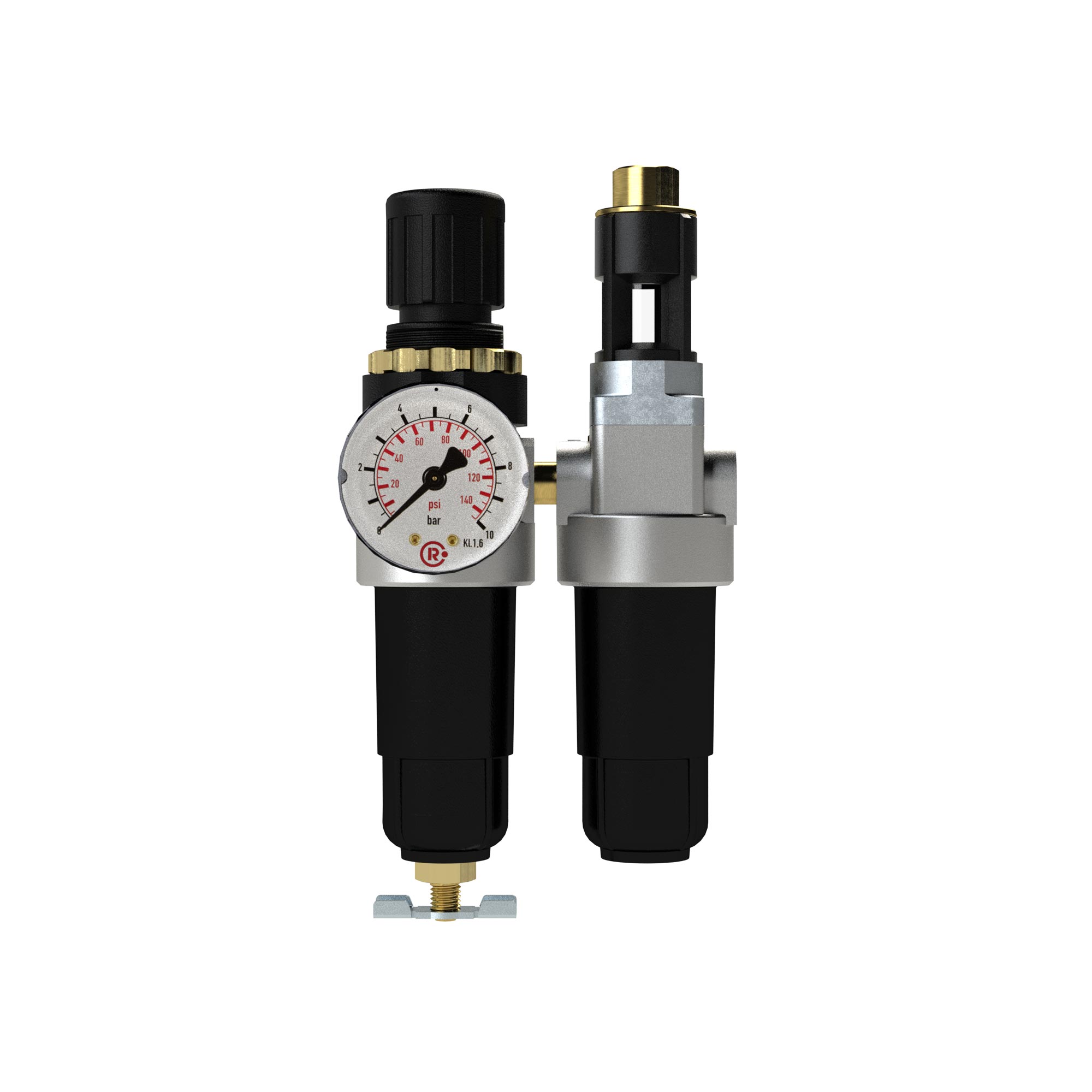 Wartungseinheit 2-tlg. »Standard-mini« mit Metallbehälter, G 1/4 - Riegler 100800