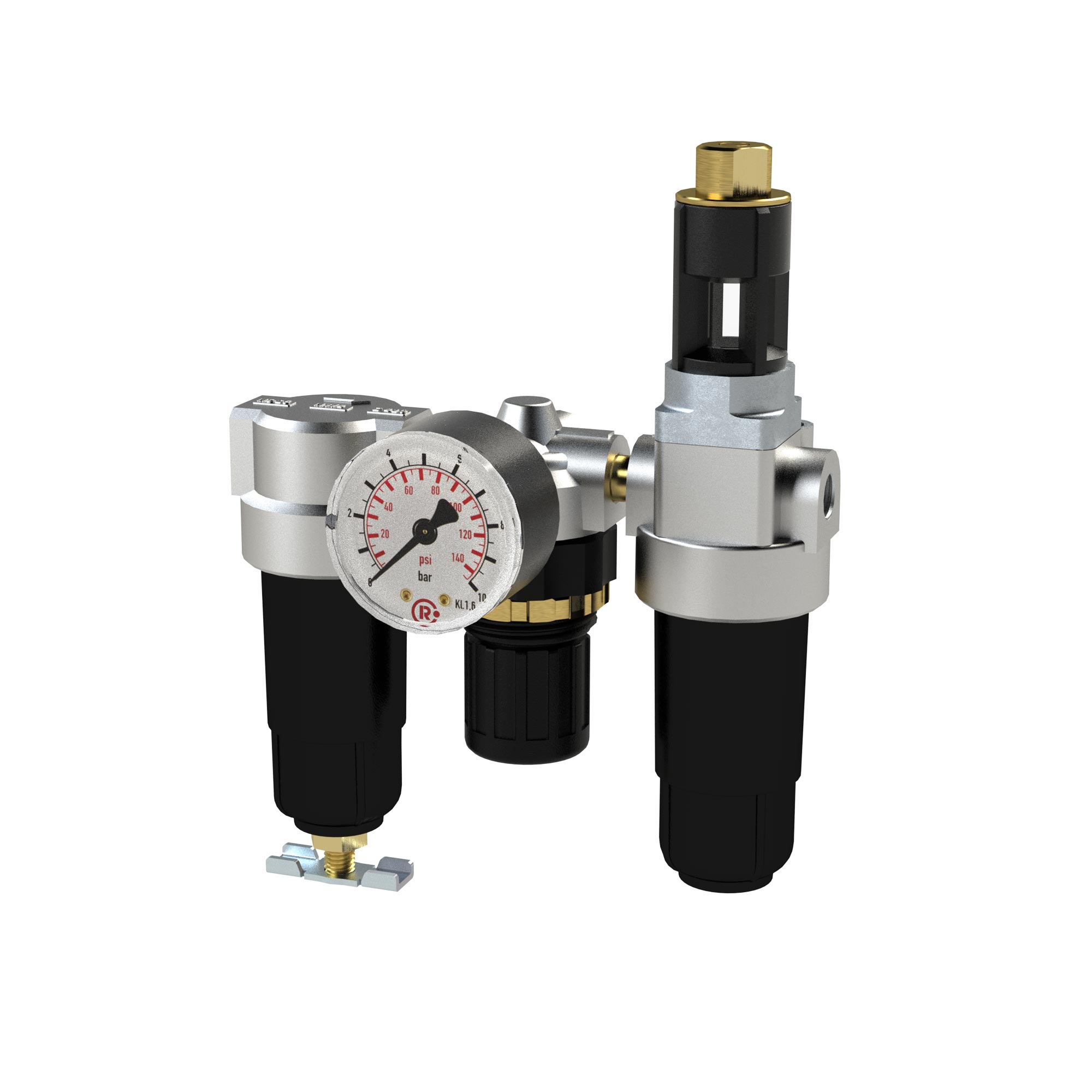 Wartungseinheit 3-tlg. »Standard-mini« mit Metallbehälter - Riegler K2229