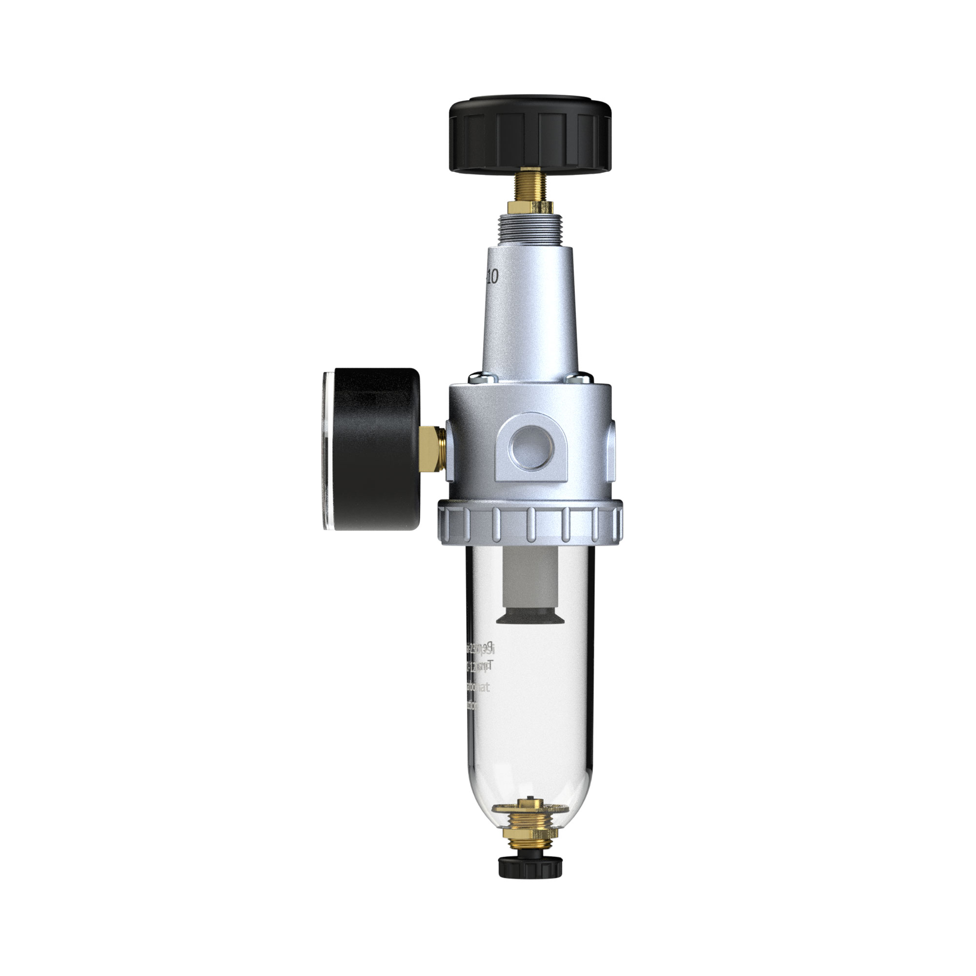 Filter regulator »Standard«, PC container, 5 µm, Size 1, G 3/8 - Riegler 100923