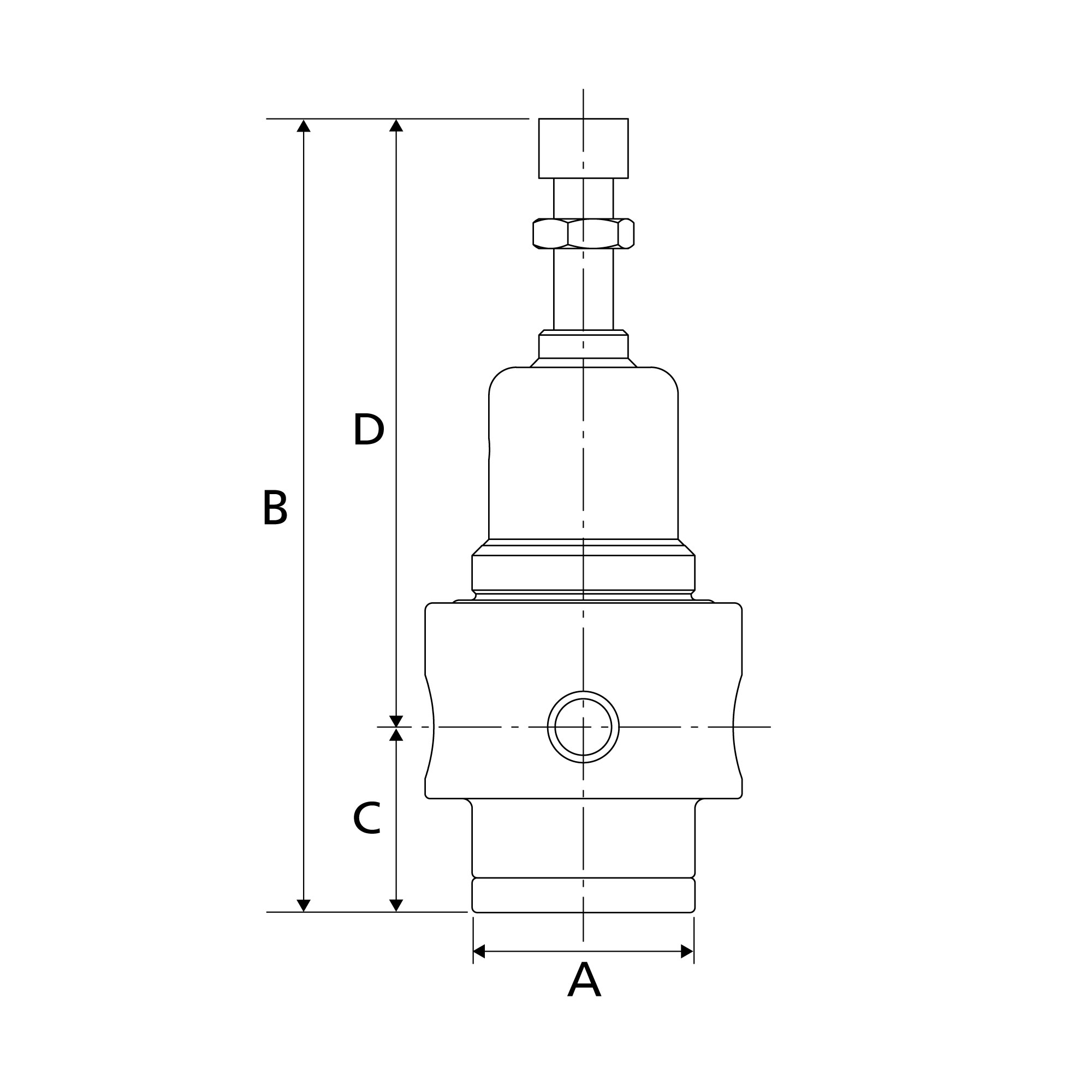 Edelstahl-Druckregler, 1.4404, rücksteuerbar, G 1/4, 0,5 - 8 bar - Riegler 101191