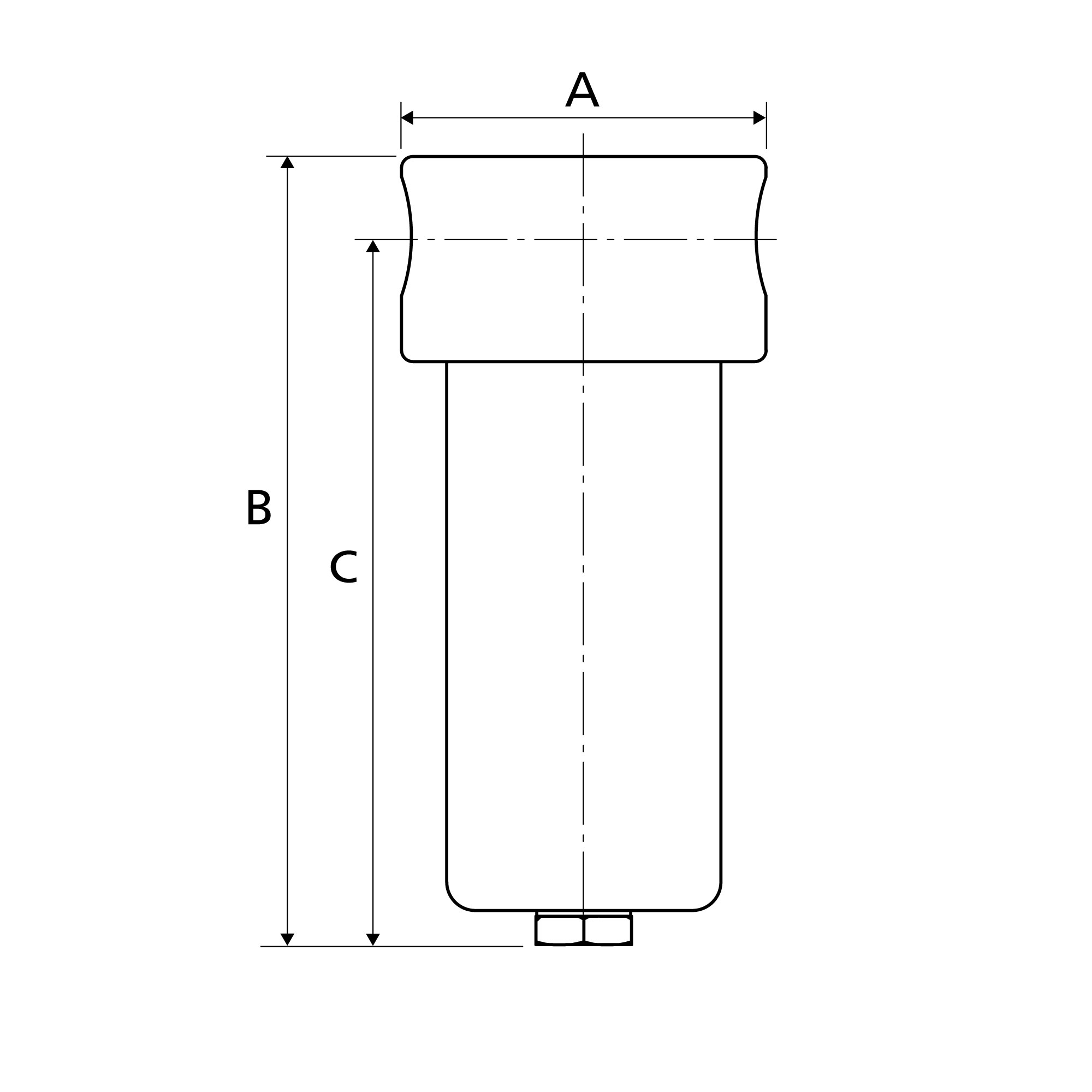 Stainless steel filter, 1.4404, 50 µm, G 1/4 - Riegler 101211