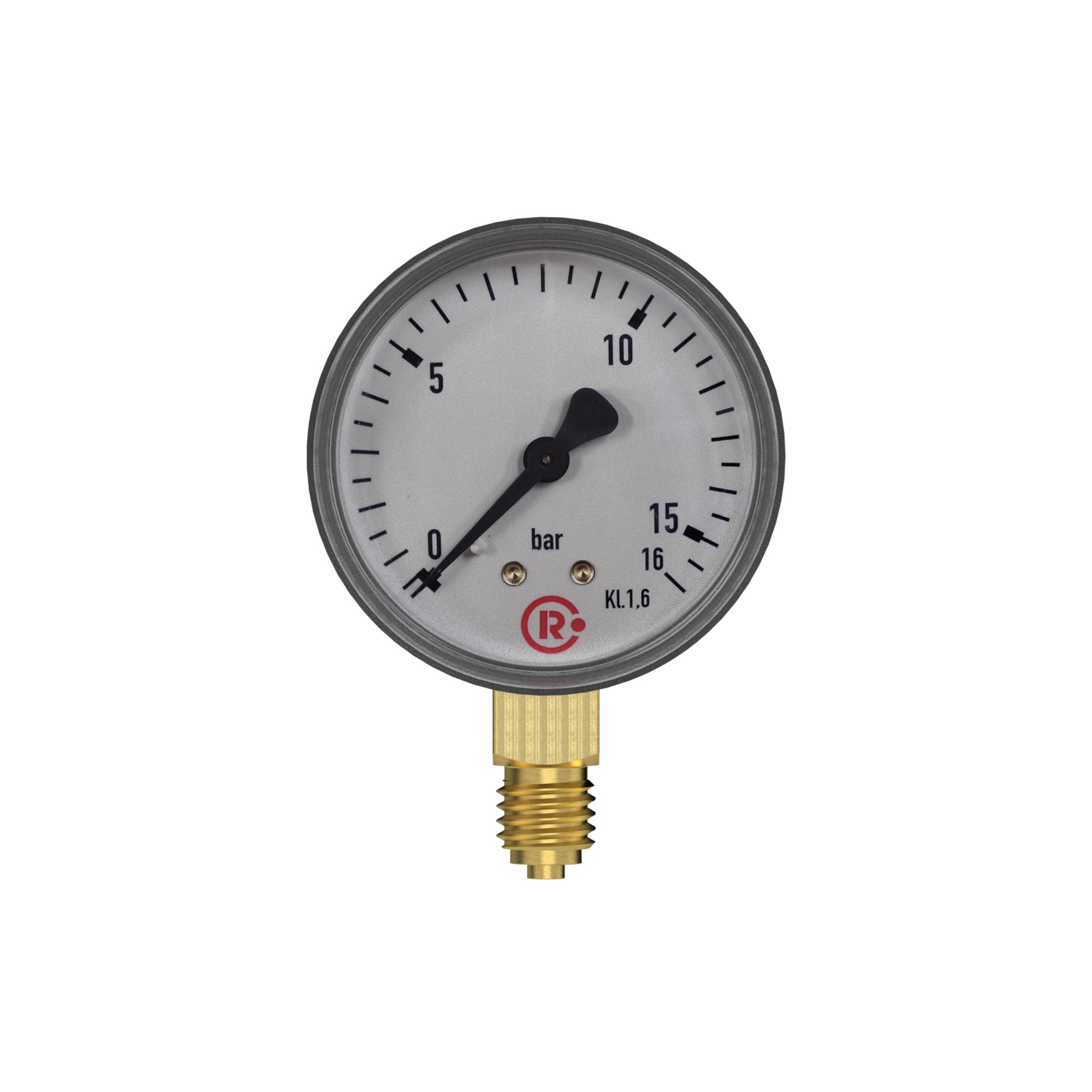 Standard pressure gauge, radial bottom, G 1/8, -1 / 0 bar, Ø 40 - Riegler 101764