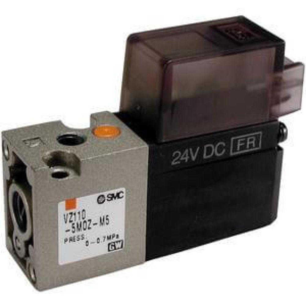 SMC VZ110-5DO-M5-Q. VZ100, 3 Port Solenoid Valve, Rubber Seal, Metric