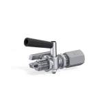 Riegler 102660. Mano-Absperrhahn, Zapfen - Spannmuffe, ES 1.4571, G 1/2, 60x25x10