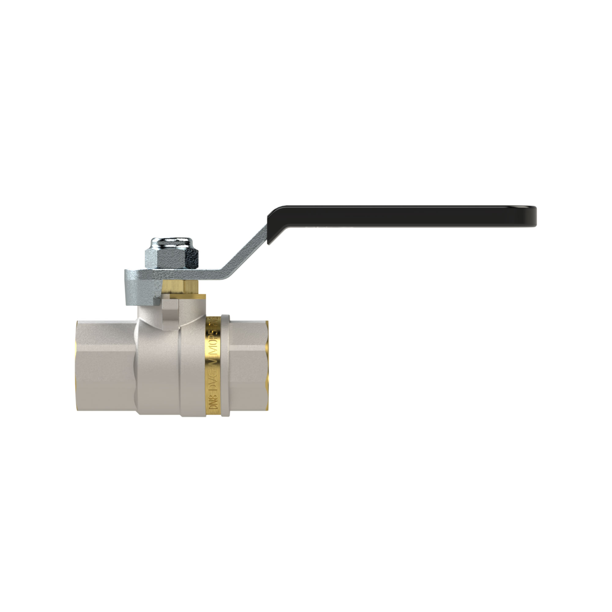 Kugelhahn Standardausf., schwarzer Hebel, IG/IG, MS vern., G 3 - Riegler 103166