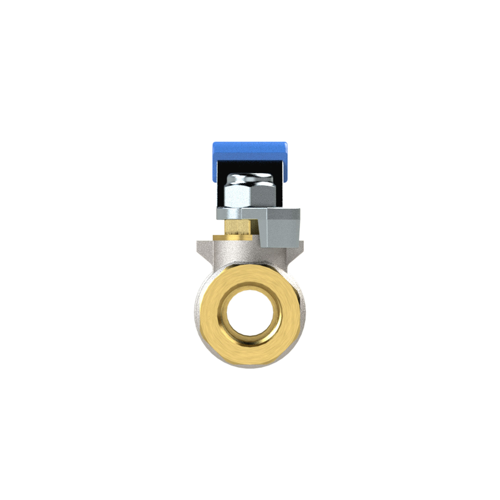 Kugelhahn Standardausf., blauer Hebel, IG/IG, MS vern., G 2 - Riegler 103184