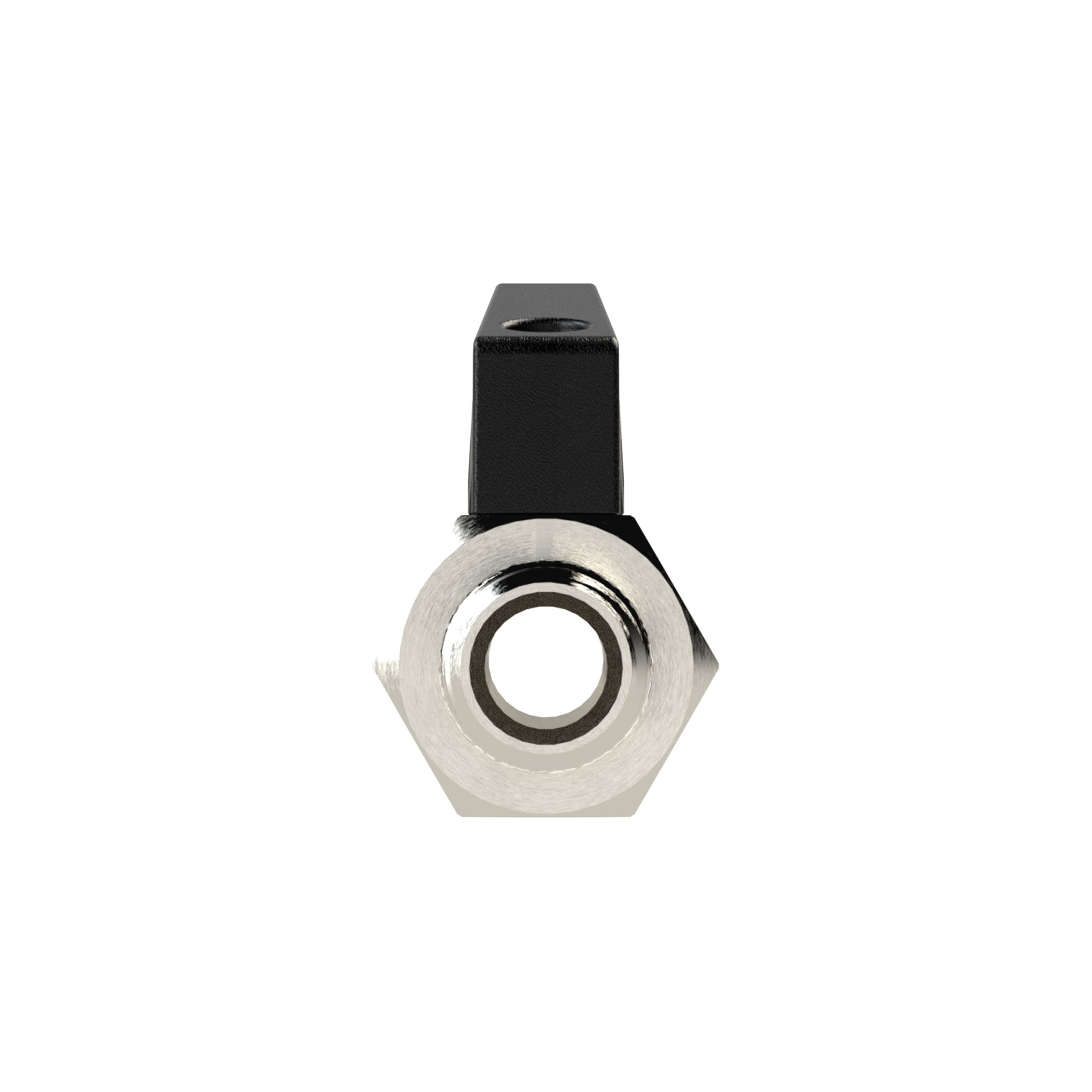 Mini ball valve, Smooth surface nickel-plated brass G3/8IT/ET DN8 - Riegler 103345
