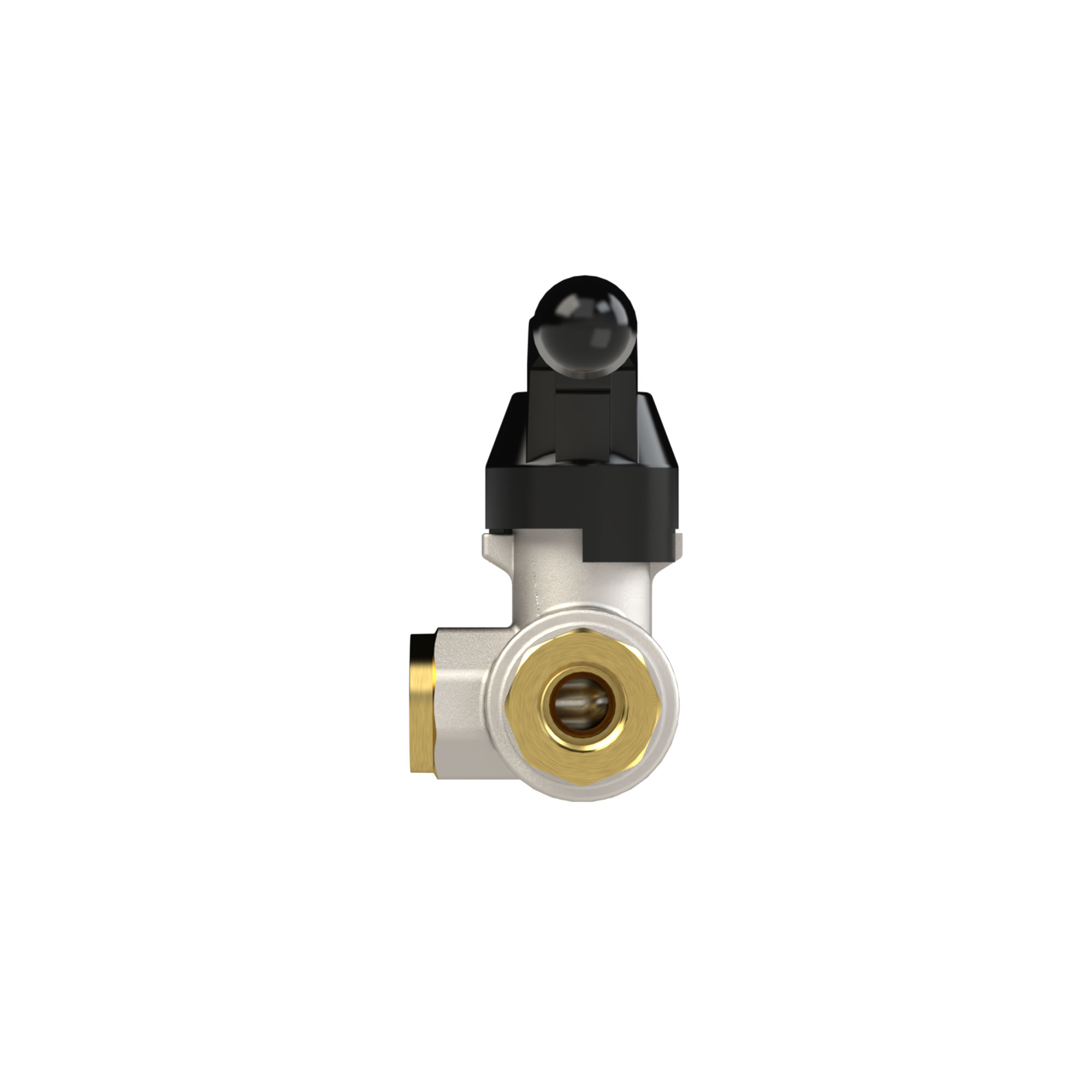 3-Wege-Kugelhahn, Standard, L-Bohr., Messing vern., Rp 3/4, DN 20 - Riegler 103378