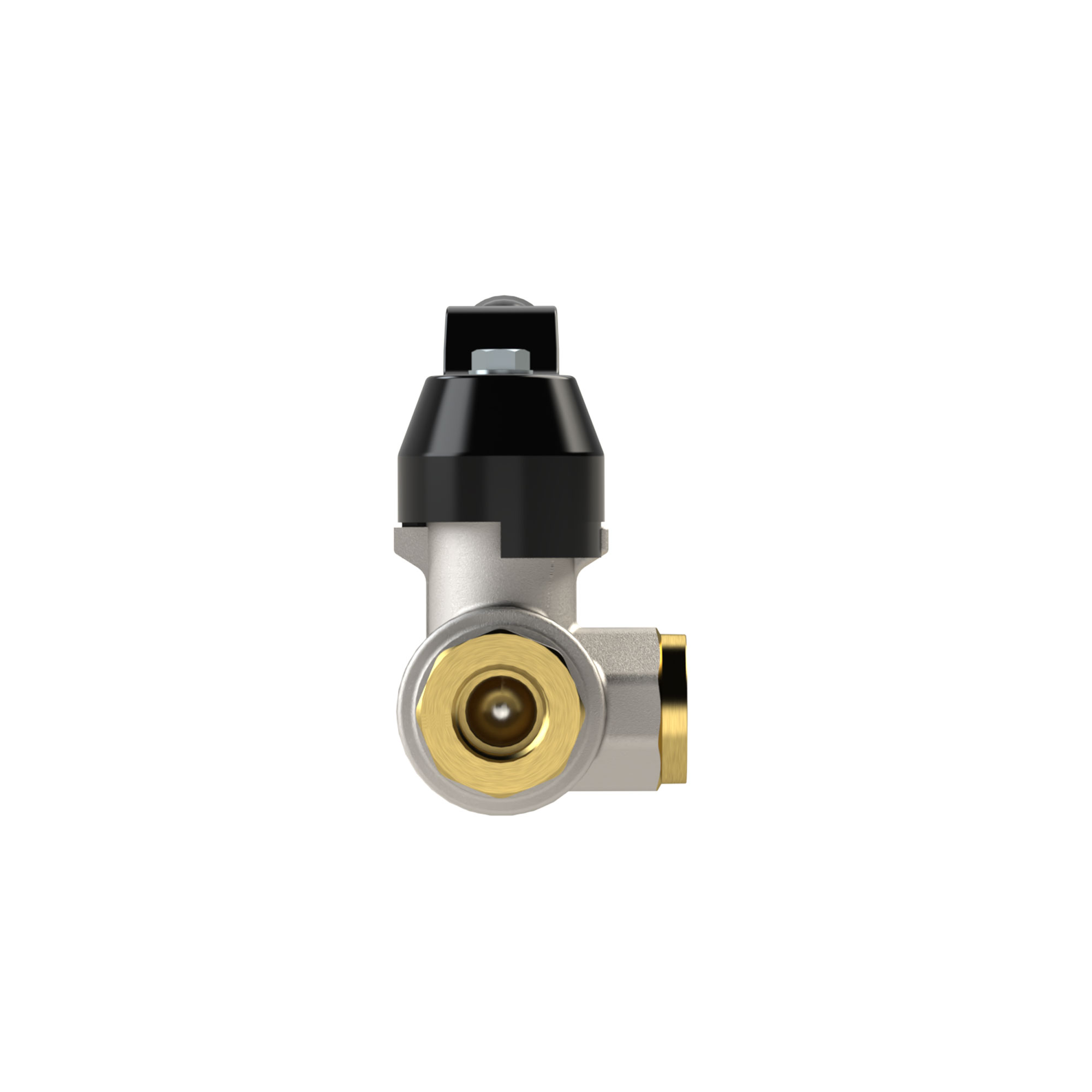 3-Wege-Kugelhahn, Standard, L-Bohr., Messing vern., Rp 3/4, DN 20 - Riegler 103378